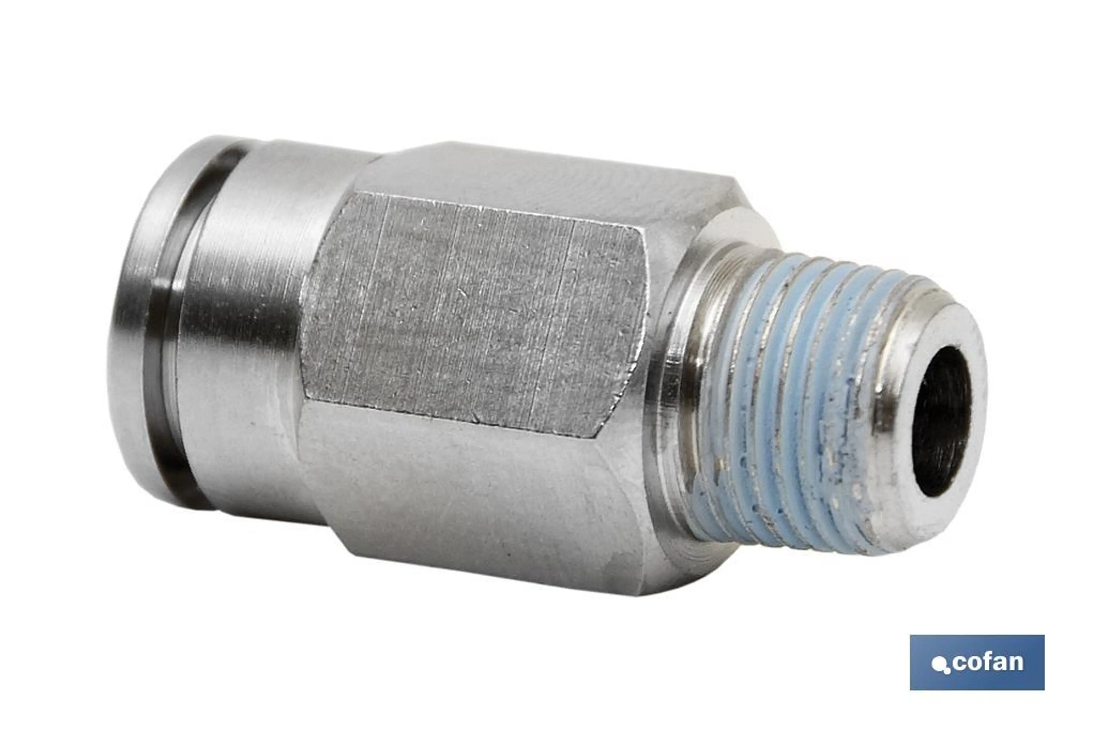 CONEXION RECTA TUBO 4MM. MACHO 1/8