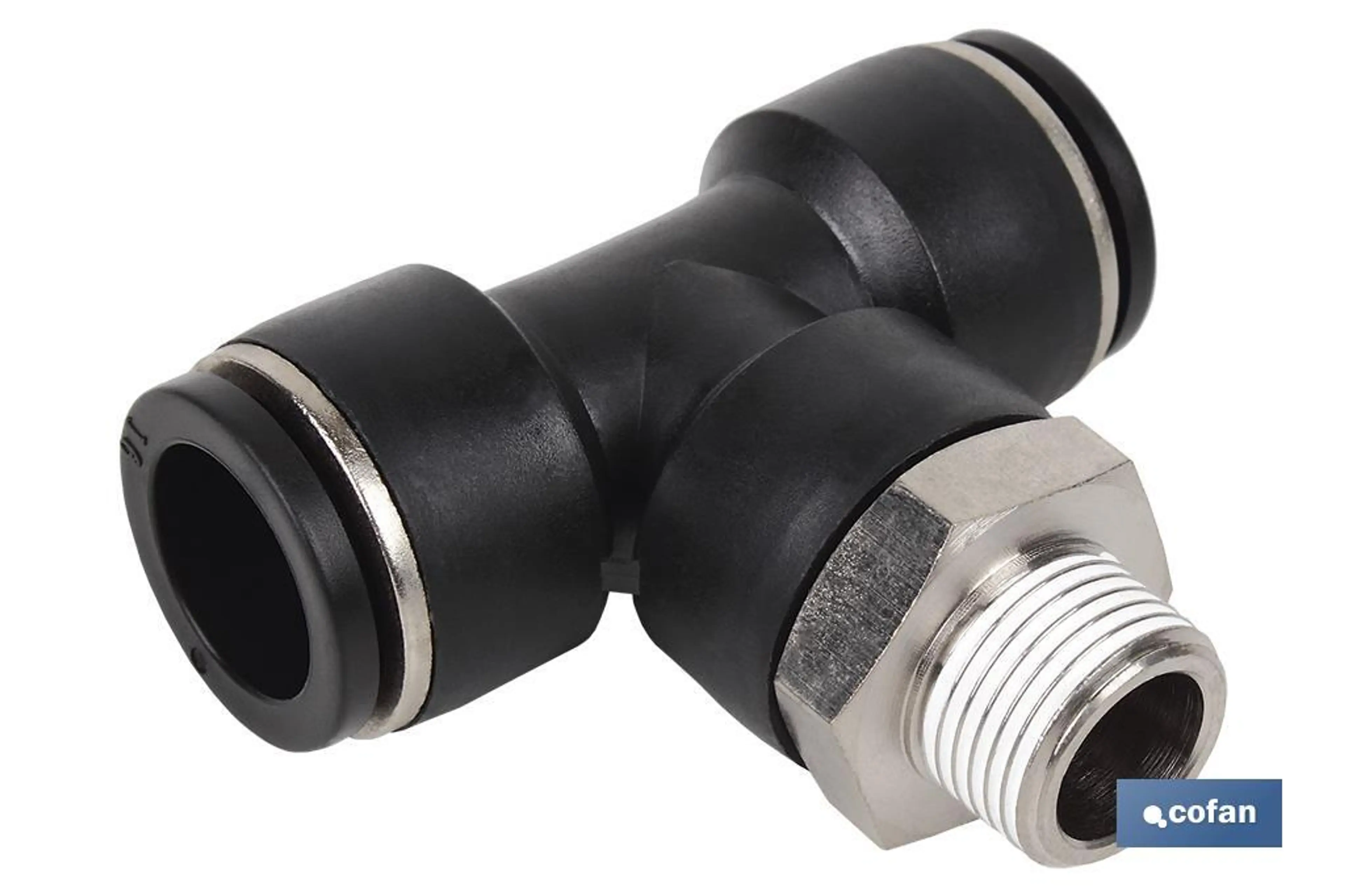 RACOR ROSCADO PLASTICO "T" , T-12, 