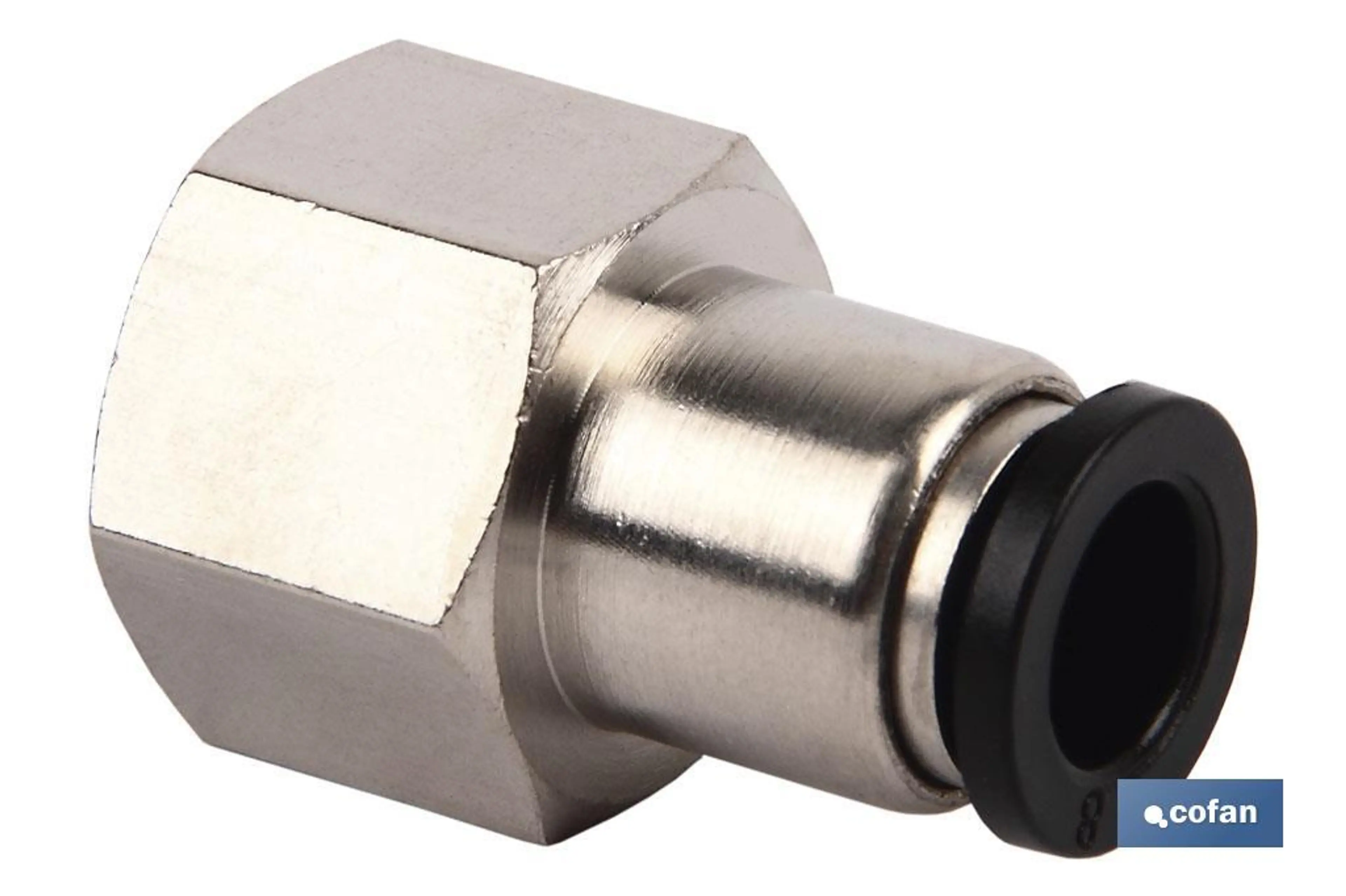 RACOR RECTO ROSCA HEMBRA T-6 R-3/8