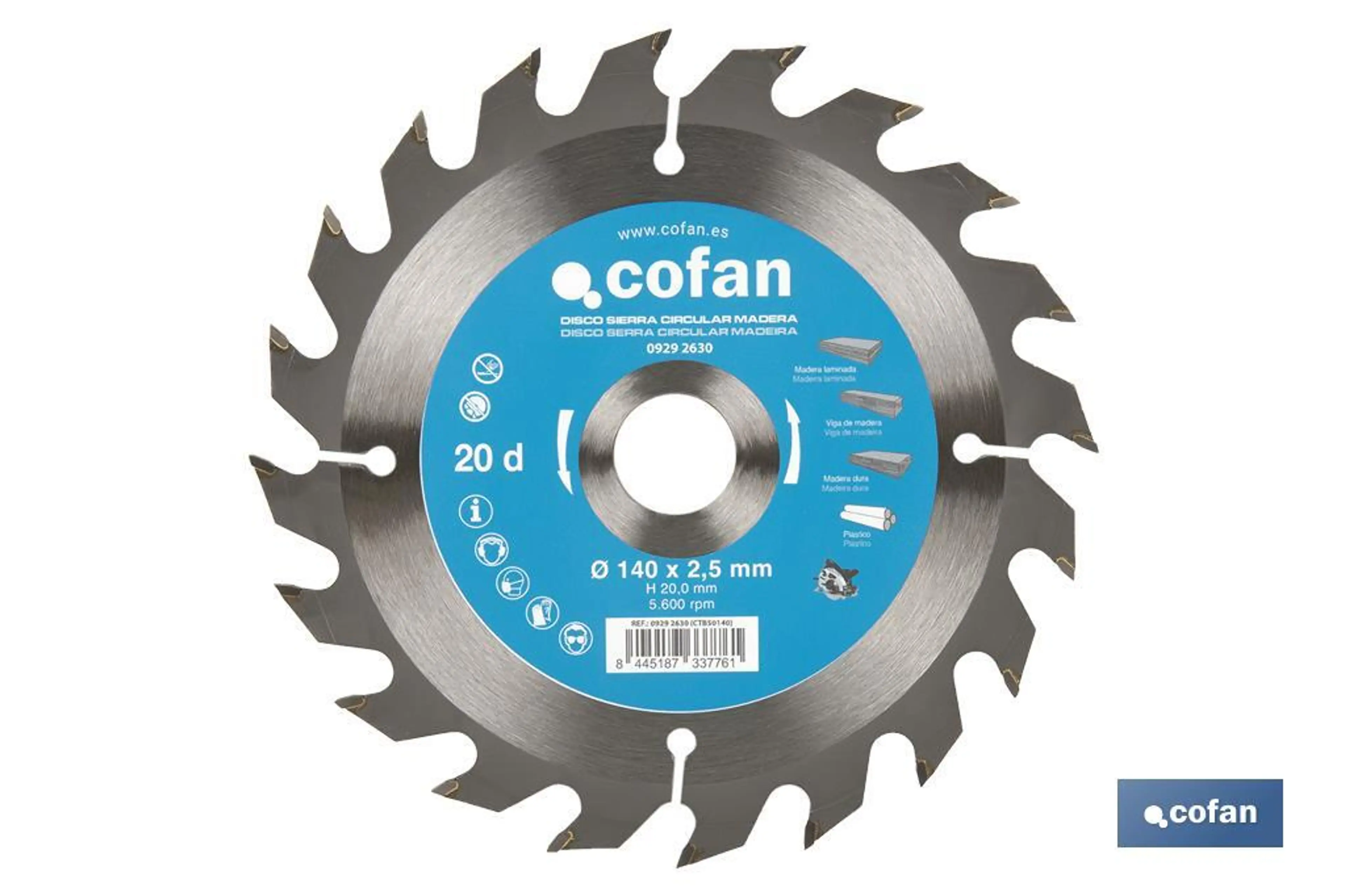DISCO SIERRA CIRCULAR PARA MADERA Ø