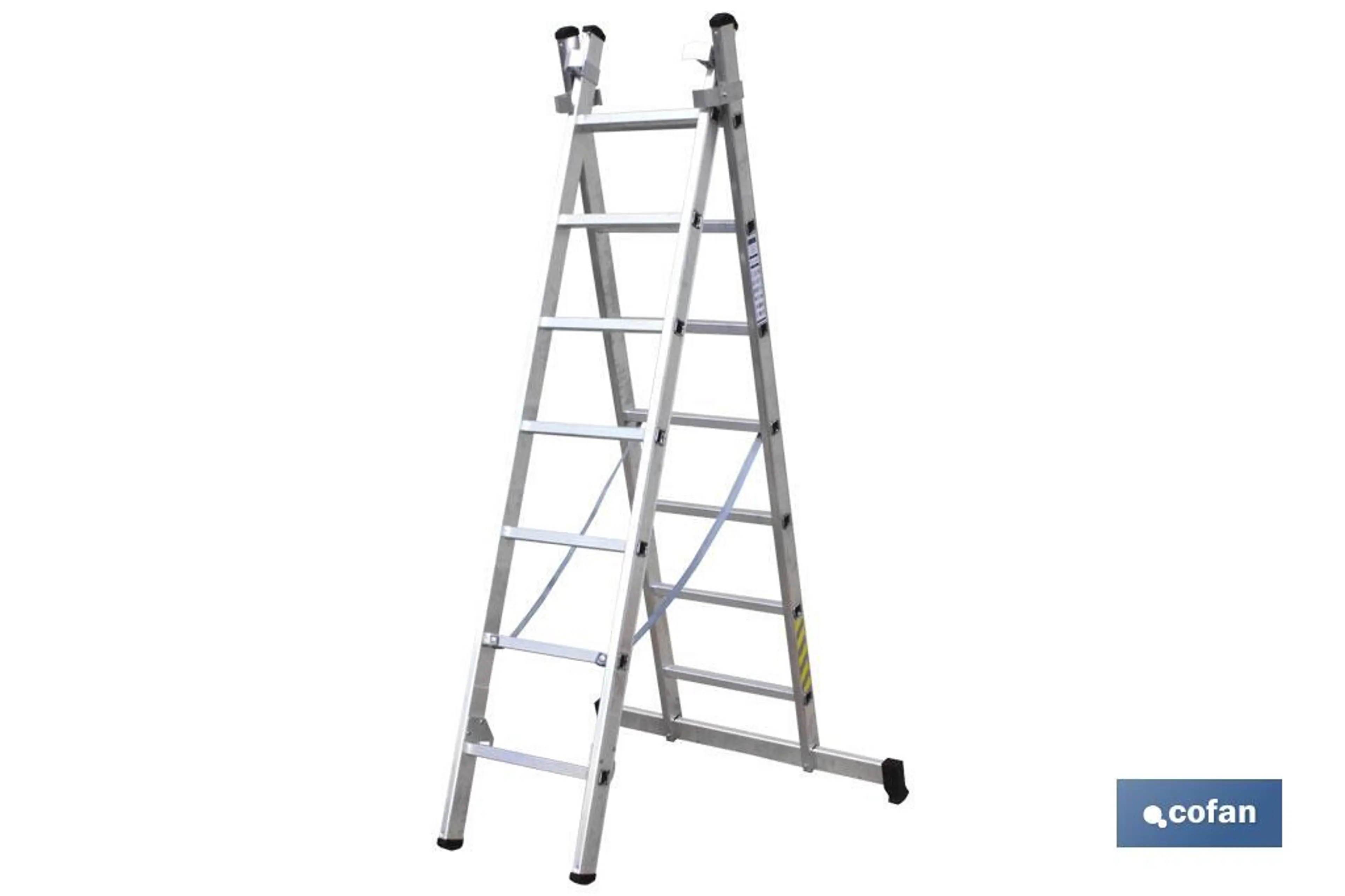 ESCALERA ALUMINIO DOBLE 7P 2,00+2,0