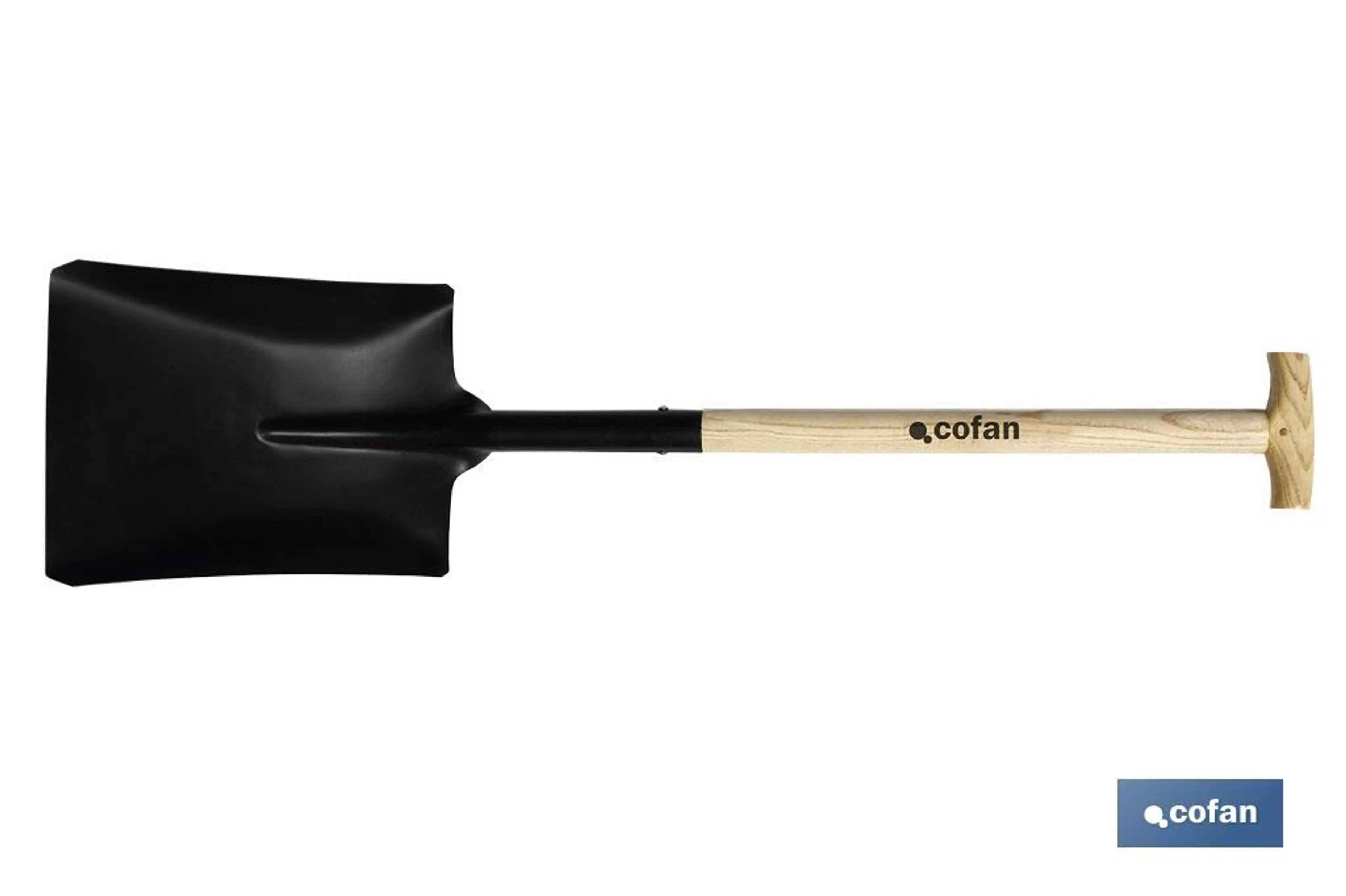 PALA CUADRADA 340MM MANGO MADERA AB