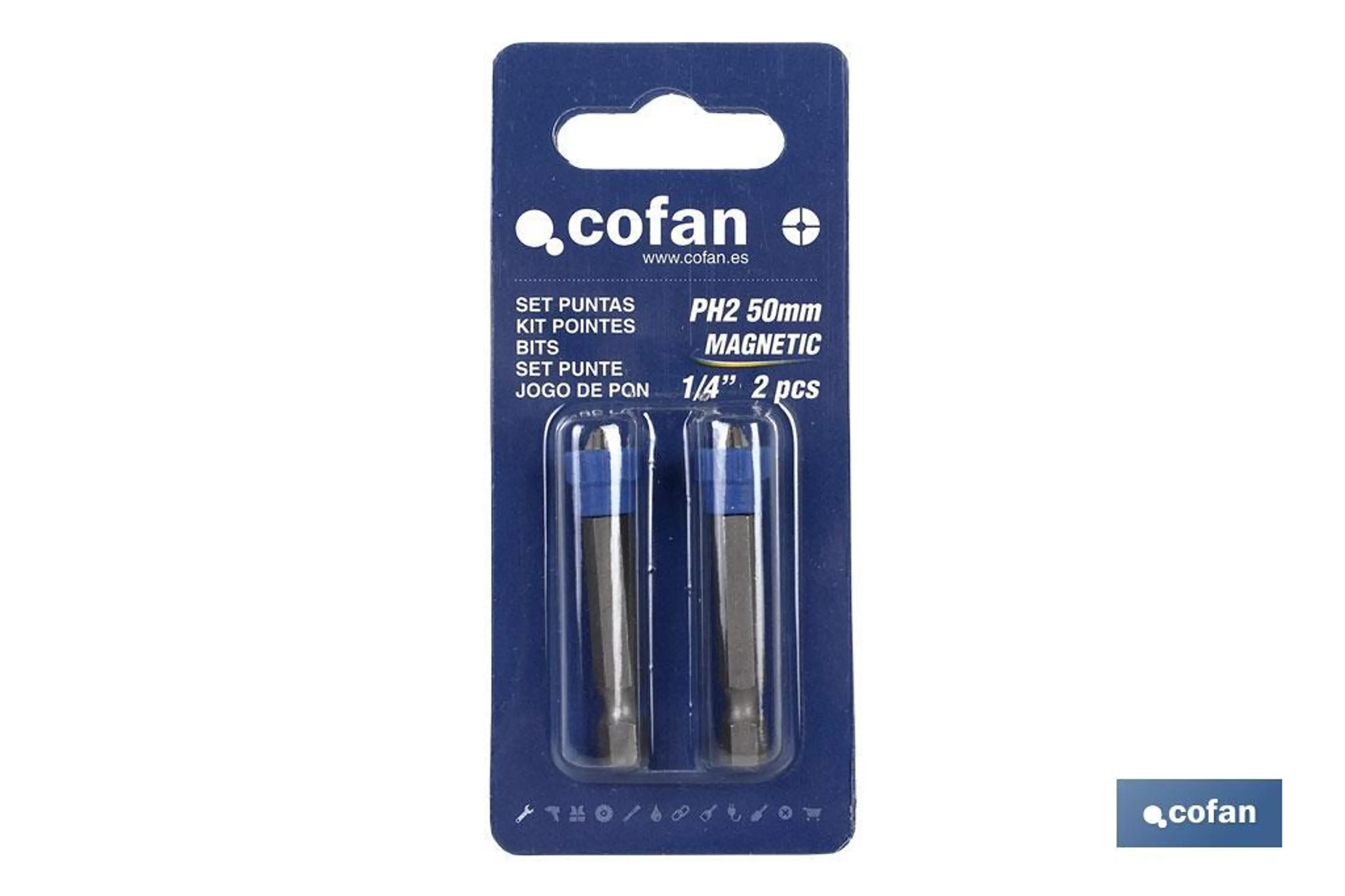 SET 2 PUNTAS 1/4" C/MAGNETISMO PH-2