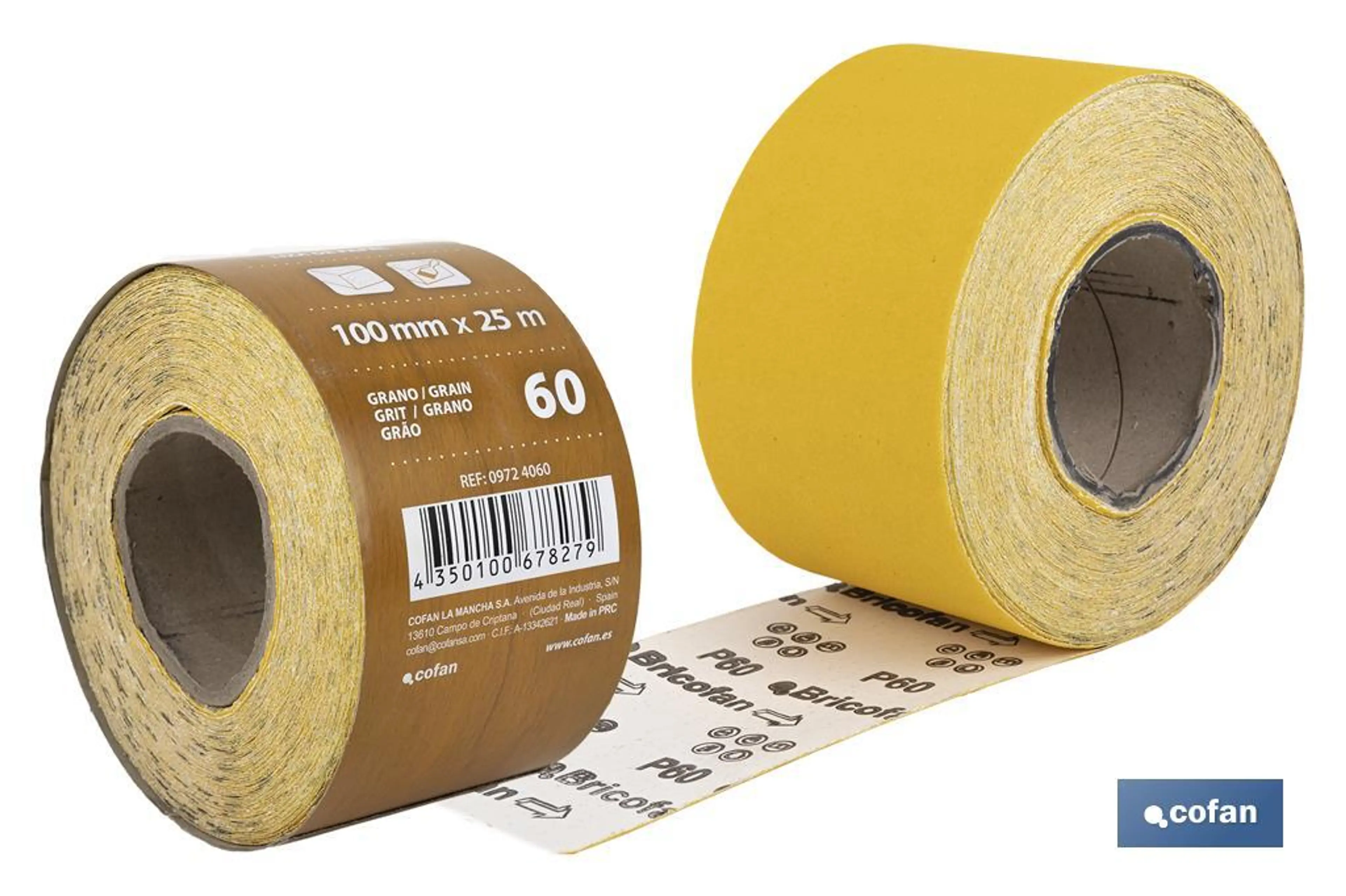 ROLLO LIJA PAPEL 100 X 25 M. G.80