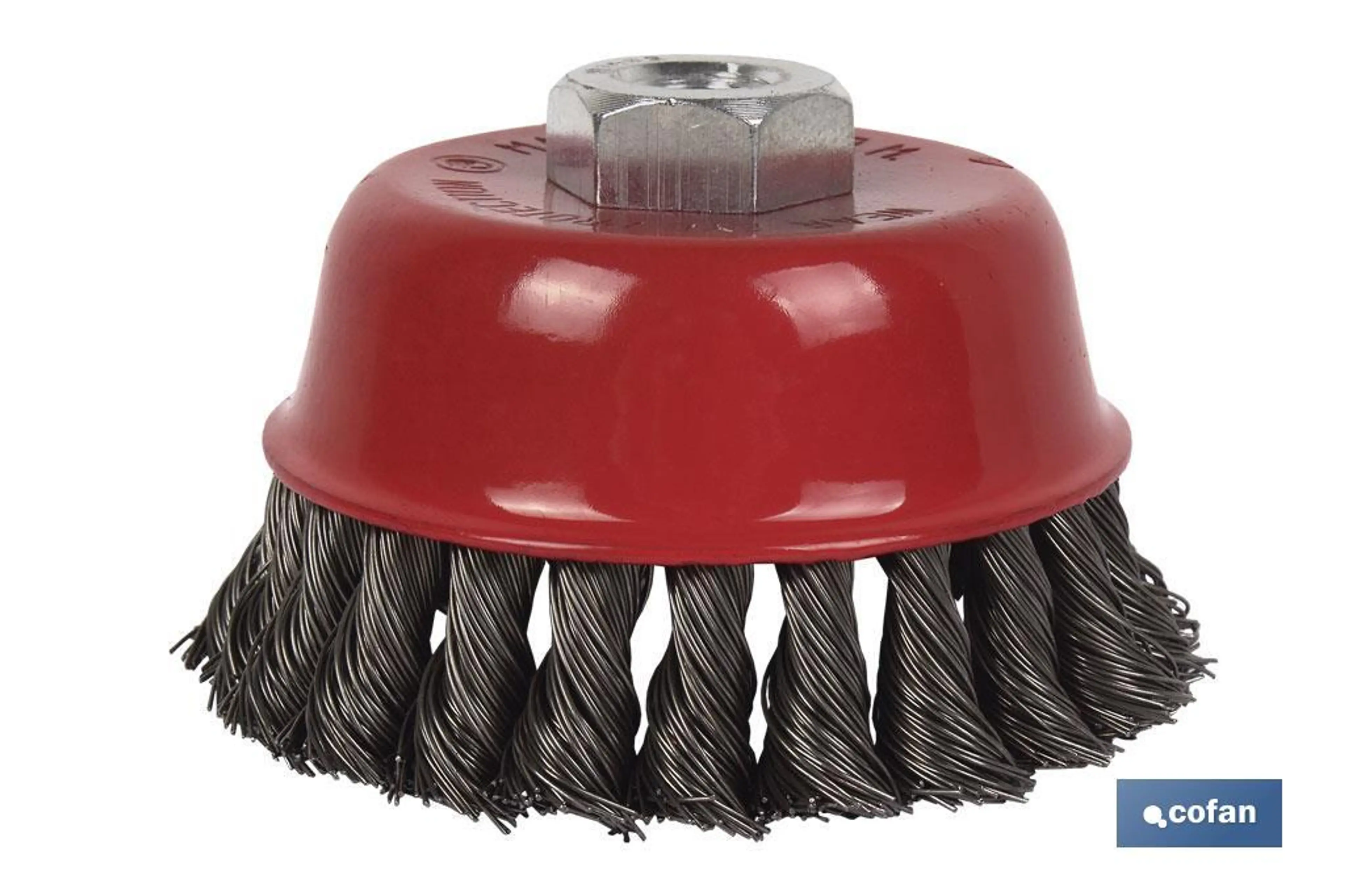 CEPILLO COPA TRENZADO M14 Ø75 ACERO