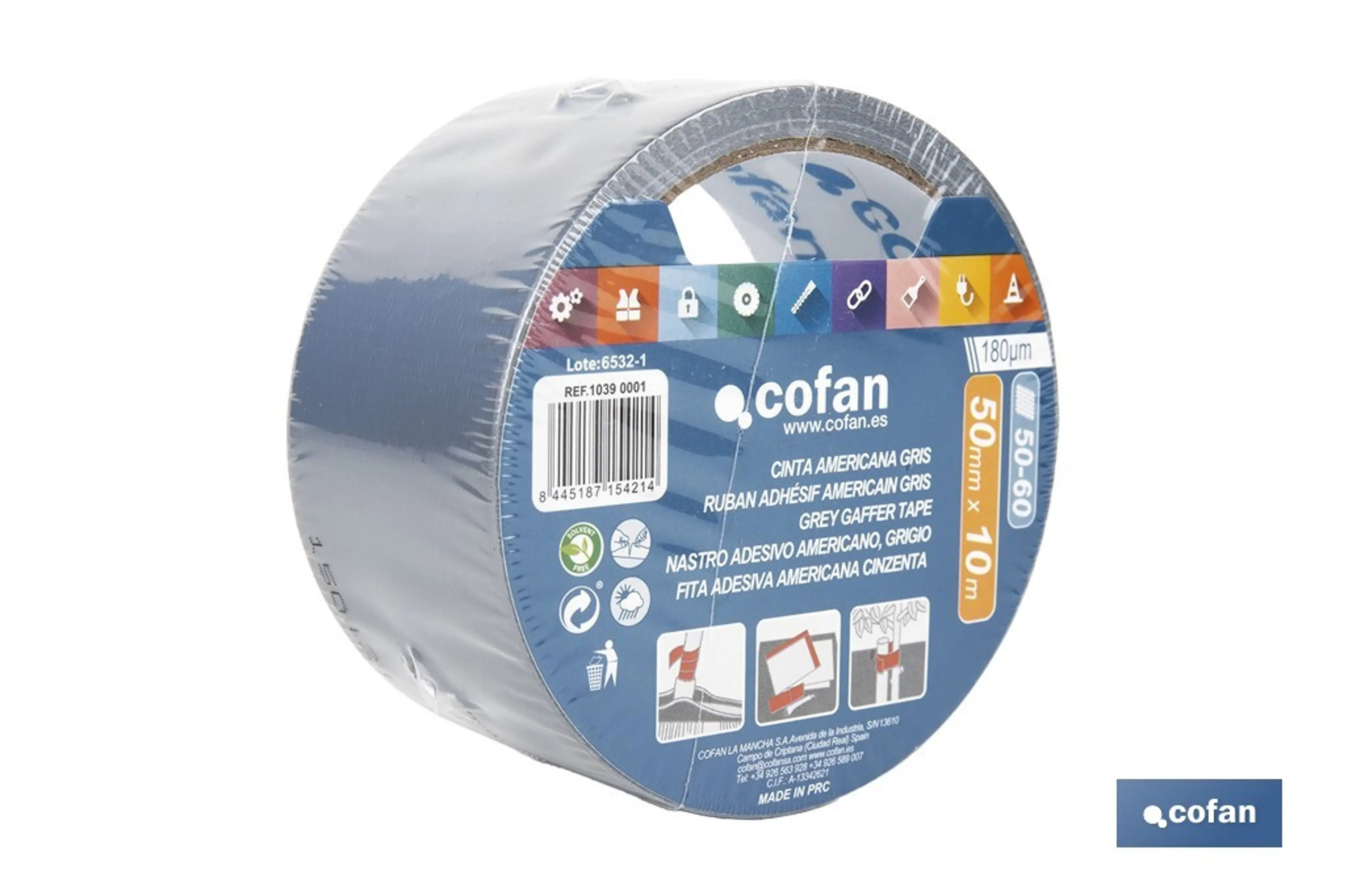 CINTA AMERICANA GRIS 50X10 MTS