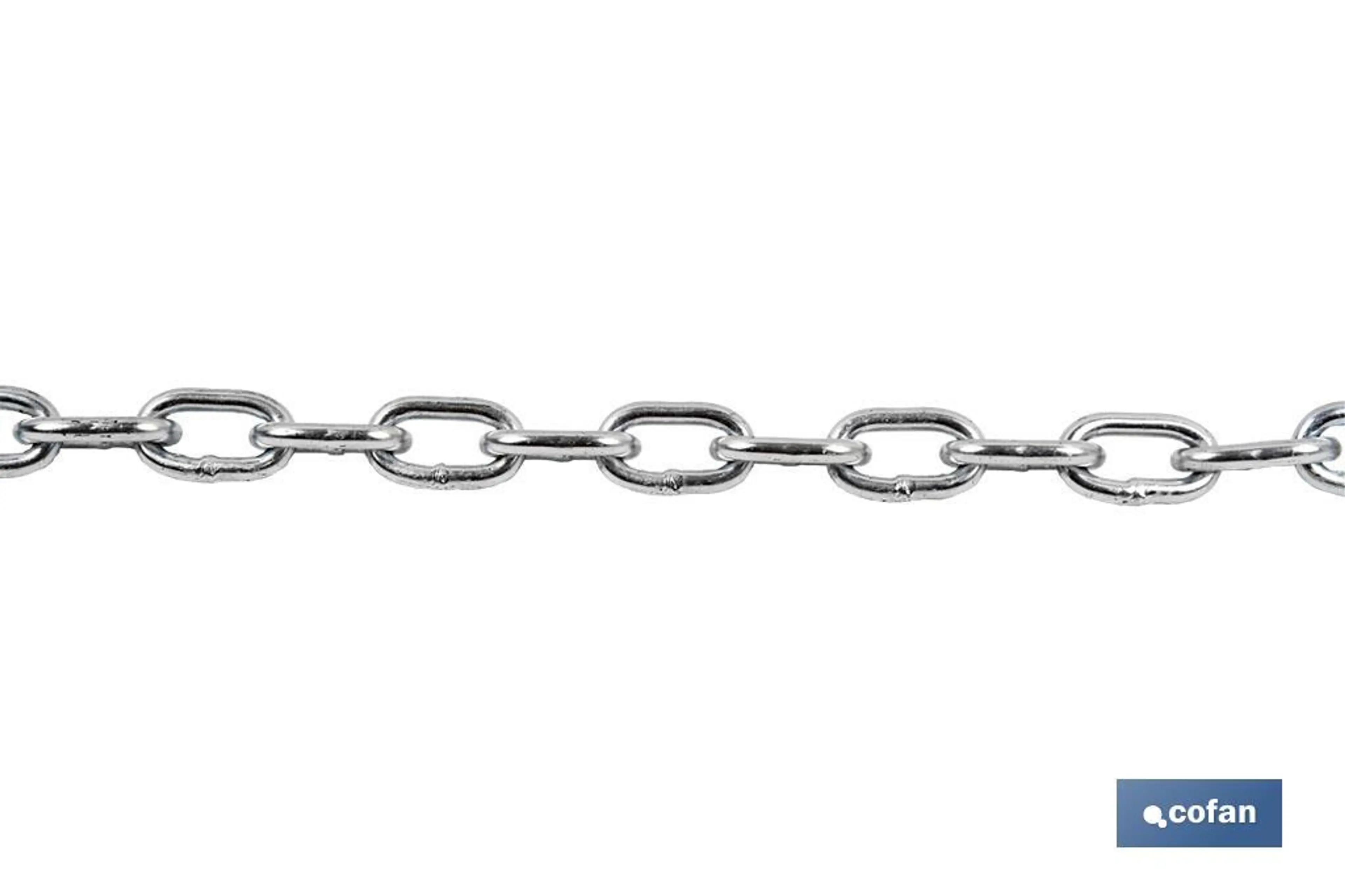 CADENA CINCADA 6 MM.  (32 M.)