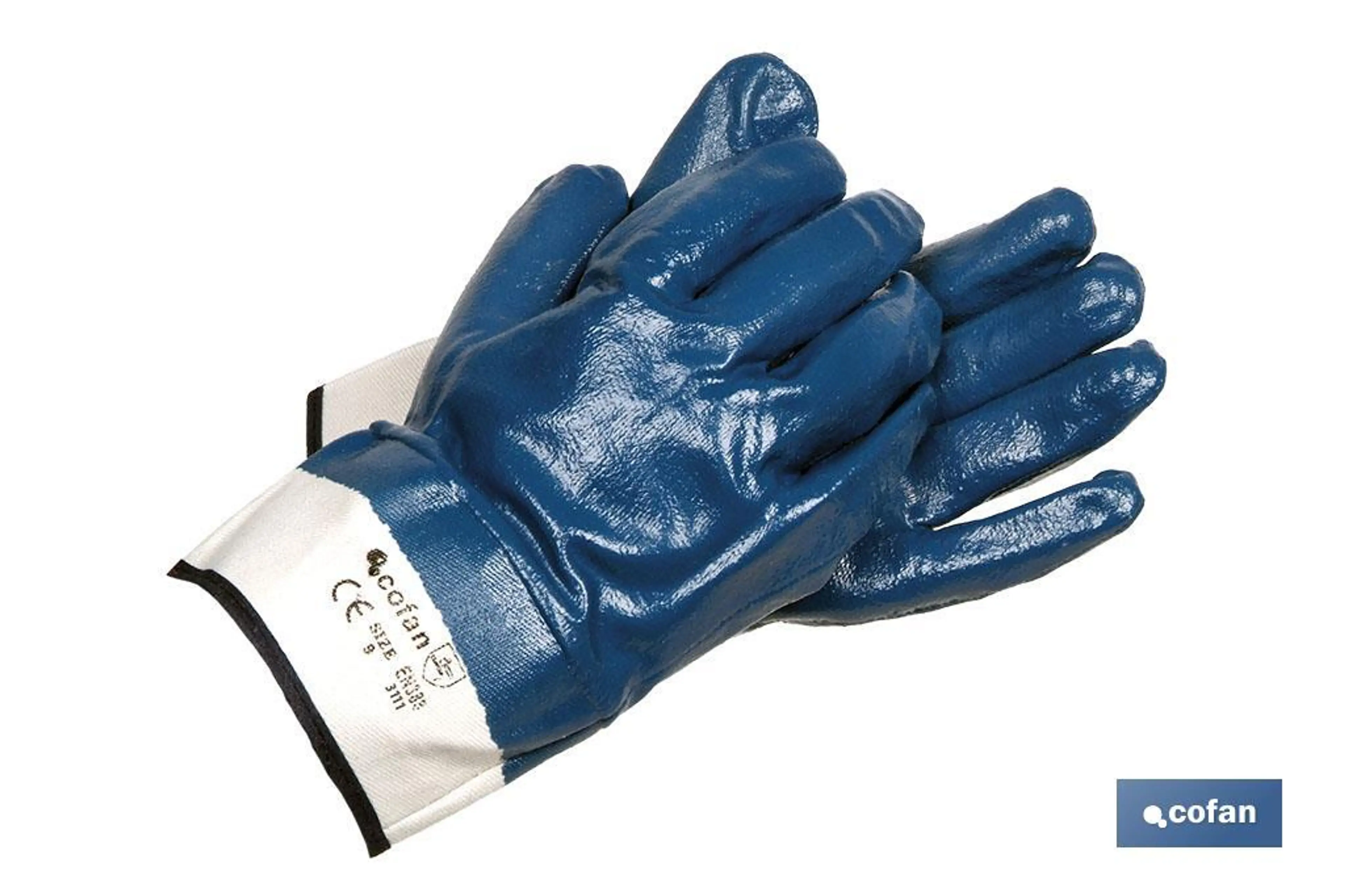GUANTE AMERICANO NITRILO AZUL TALLA