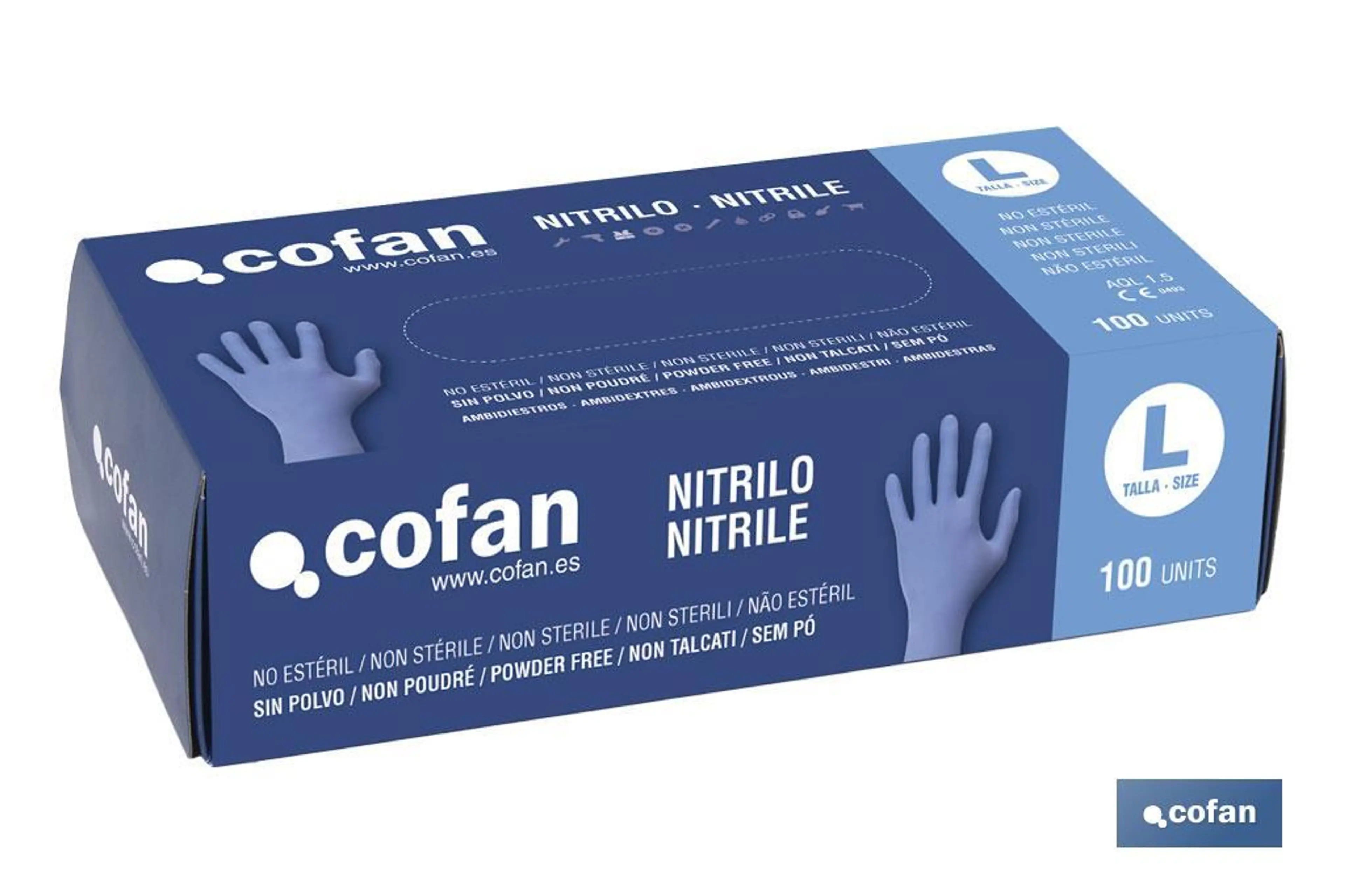 CAJA 100 UNDS. GUANTES NITRILO T - 