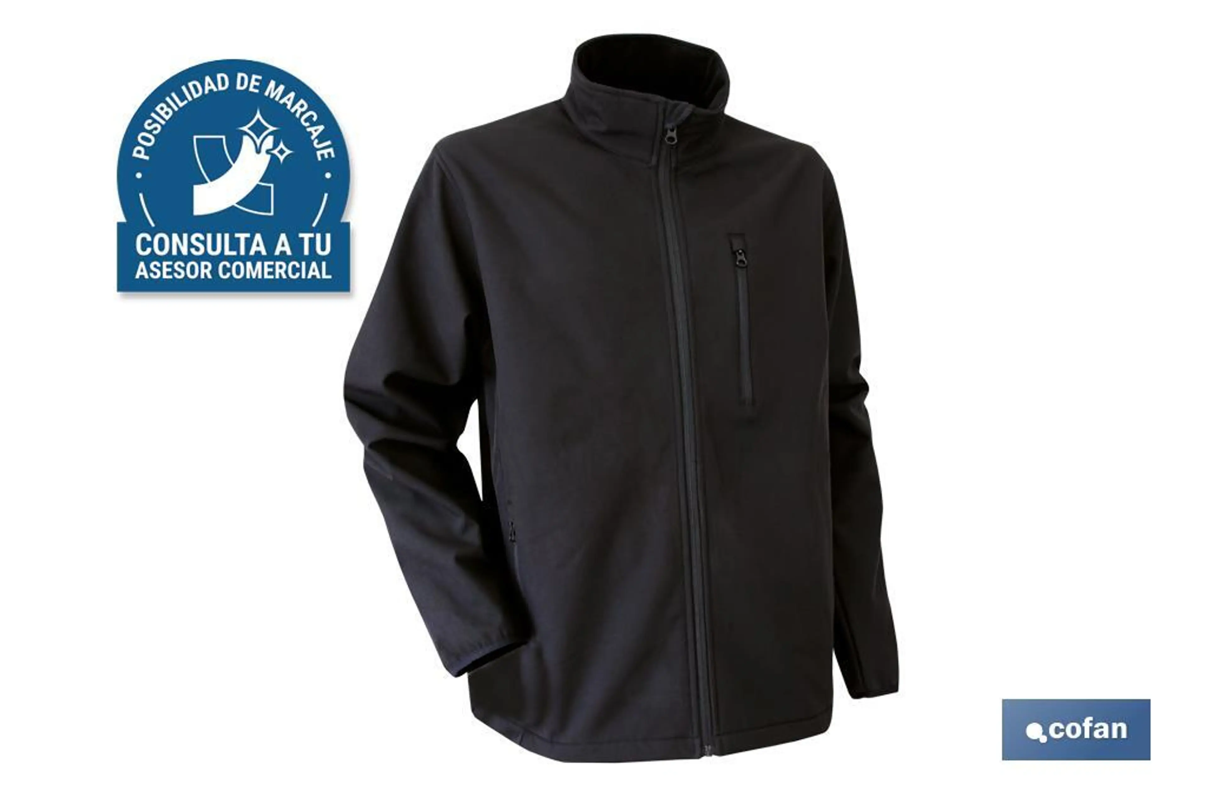 CHAQUETA SOFT SHELL NEGRA "LISTER" 