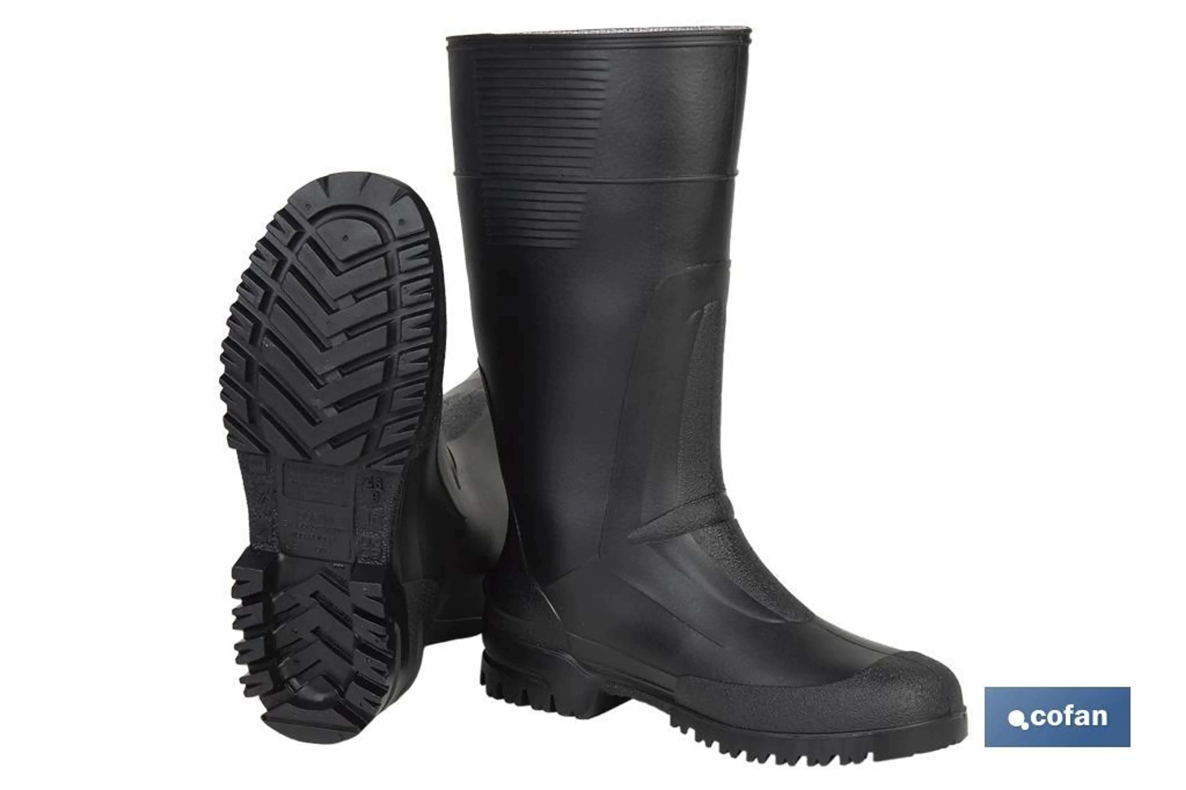 BOTA ALTA AGUA PVC NEGRA TALLA 47
