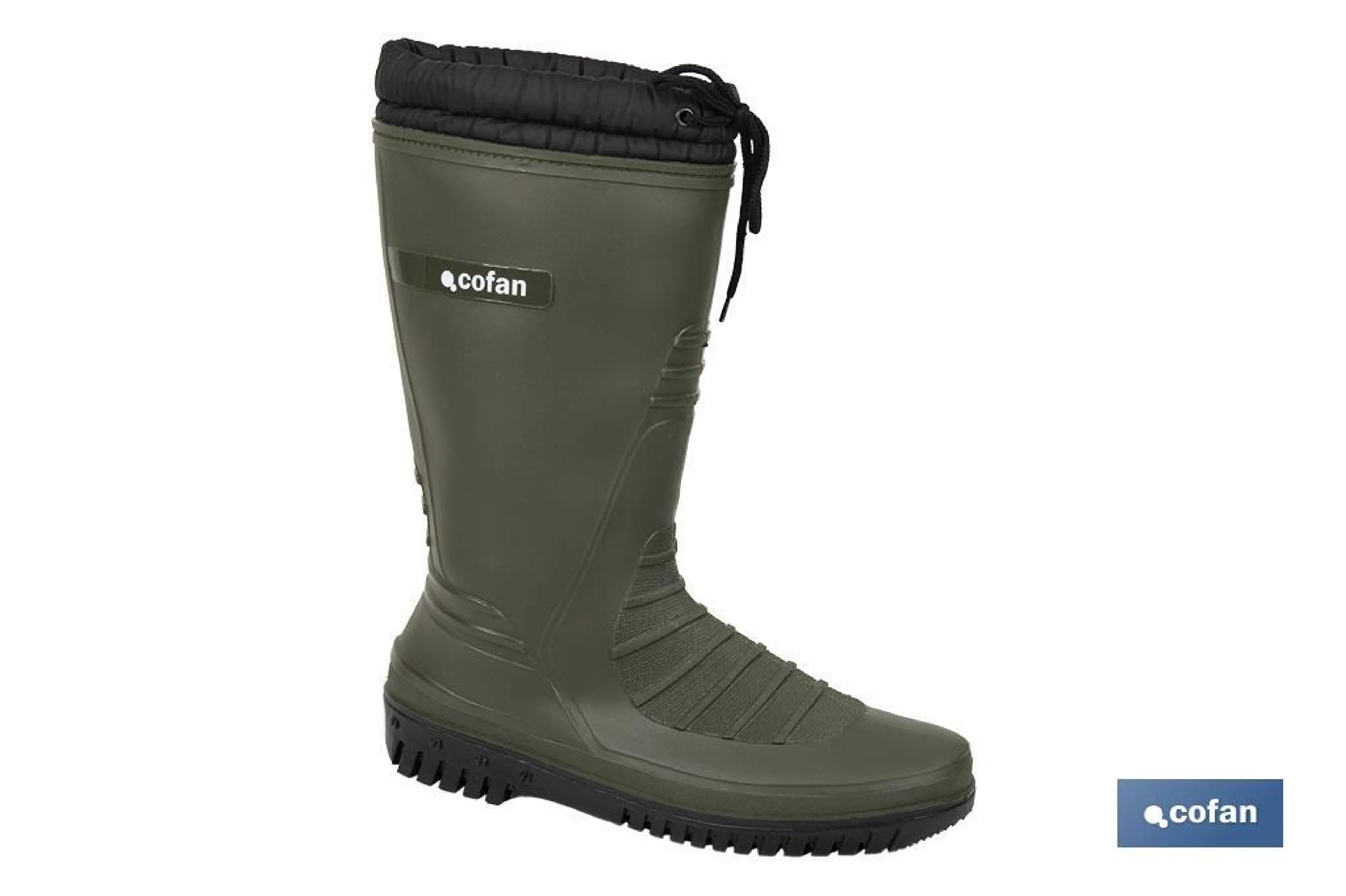 BOTA AGUA FORRO POLAR VERDE/NEGRA T