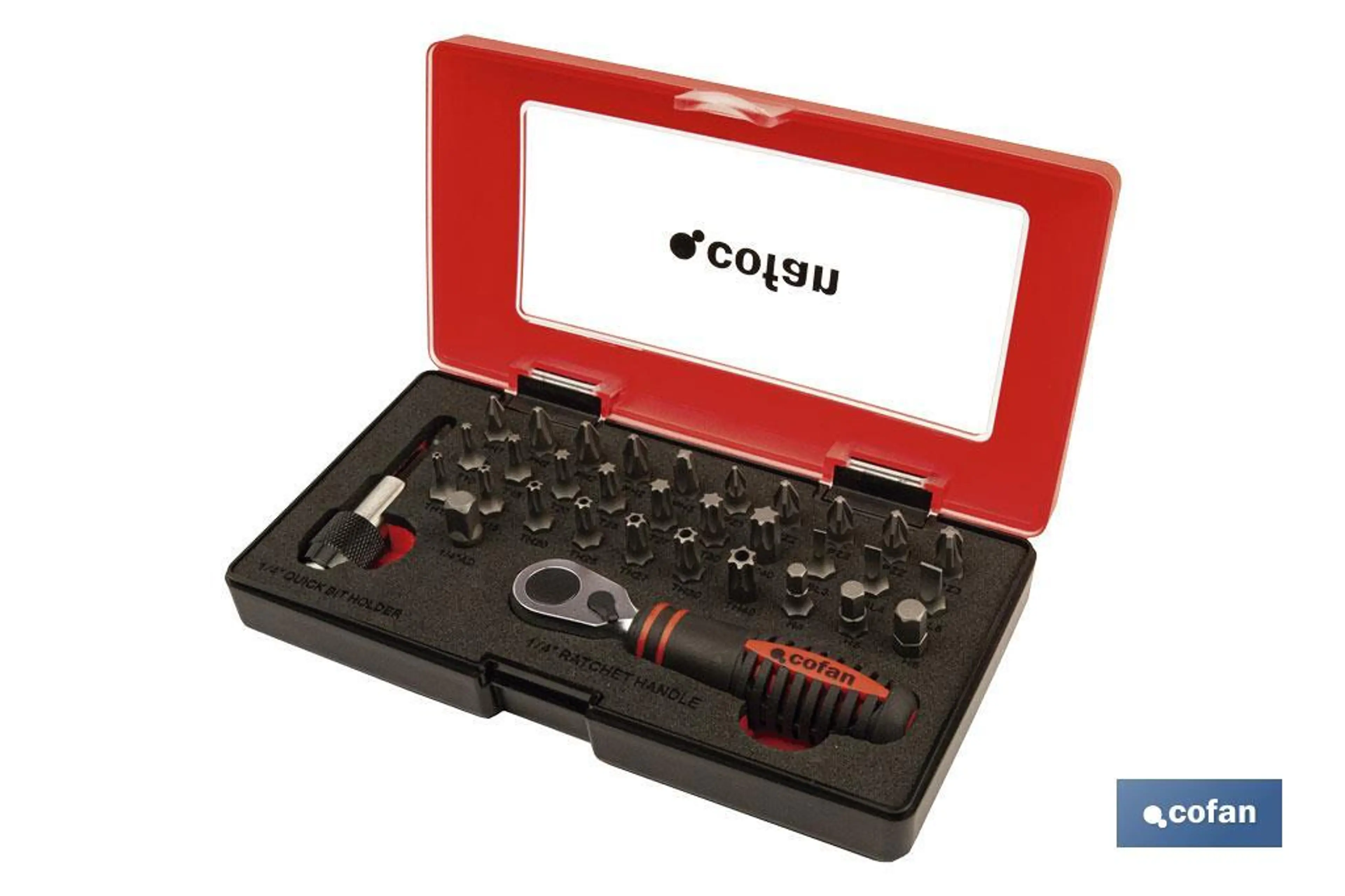 SET MINI CARRACA 1/4" CON PUNTAS (3