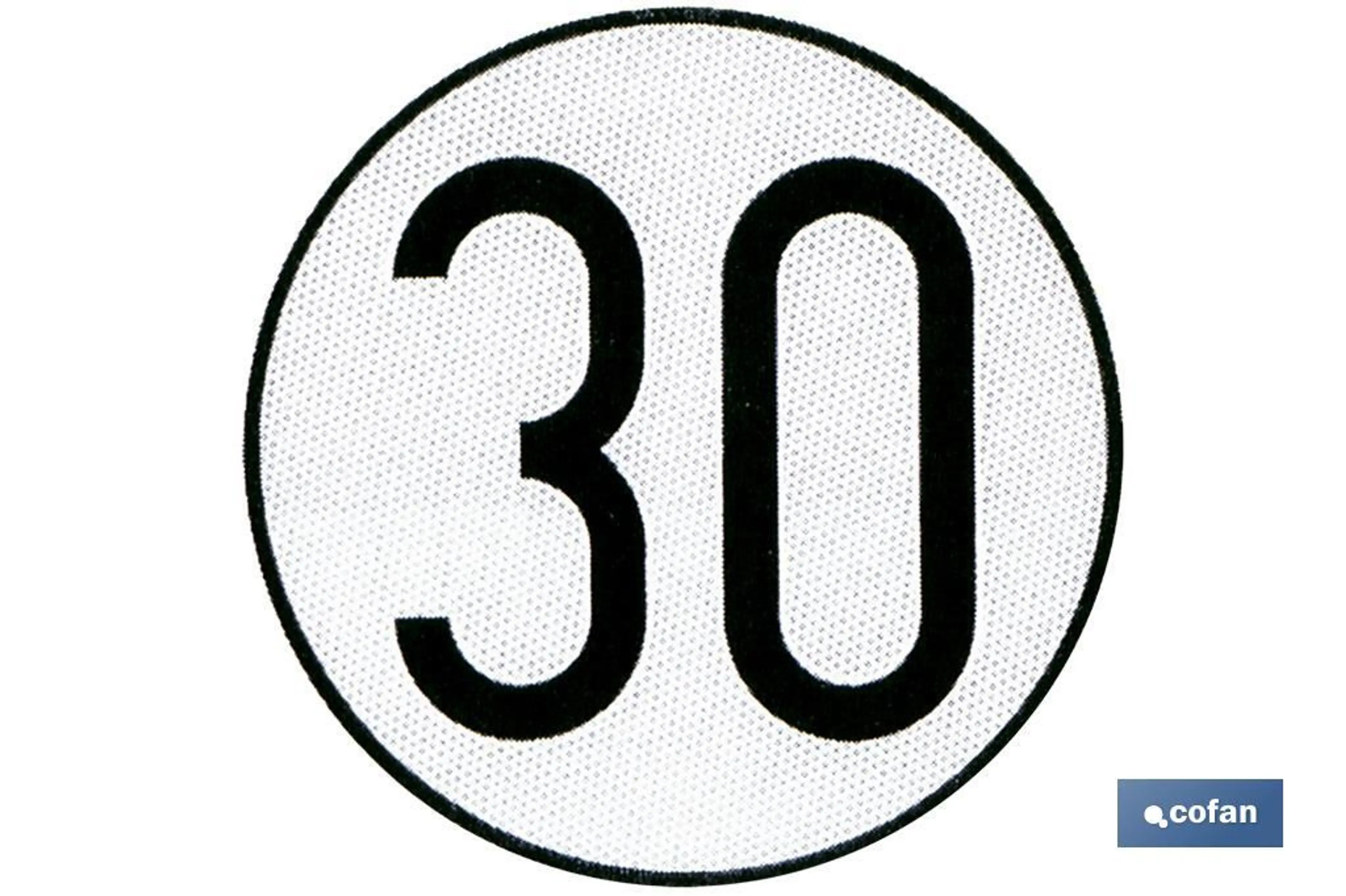 PLACA VELOCIDAD HOMOLOGADA 30