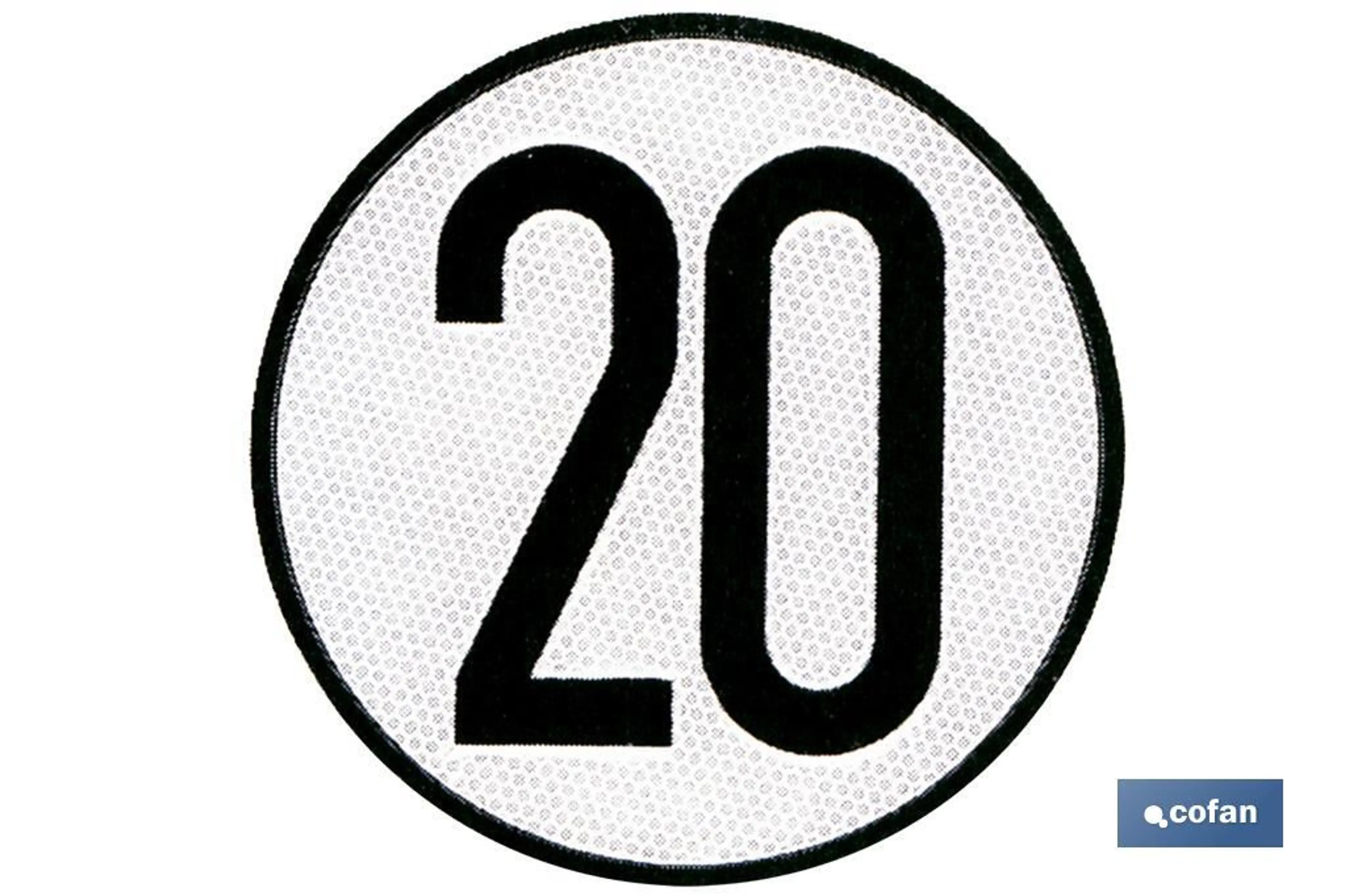 PLACA VELOCIDAD HOMOLOGADA 20