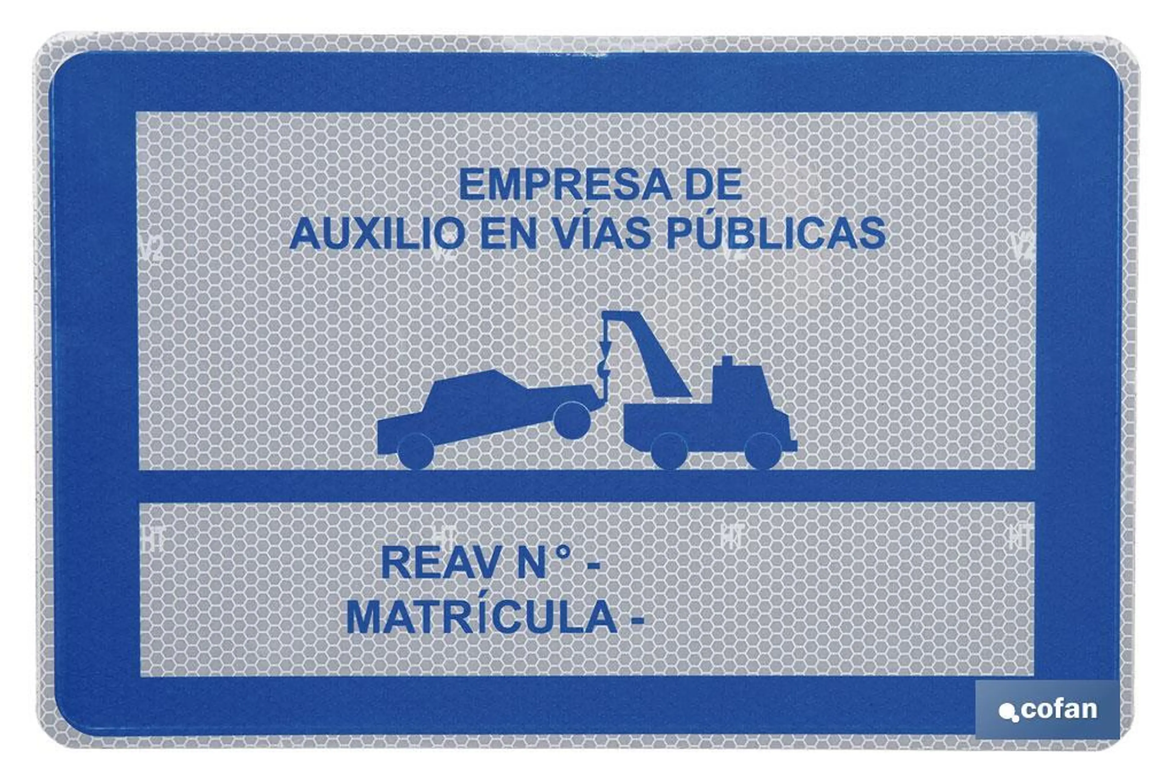 PLACA GRUA SERV. AUXILIOS EN CARRET