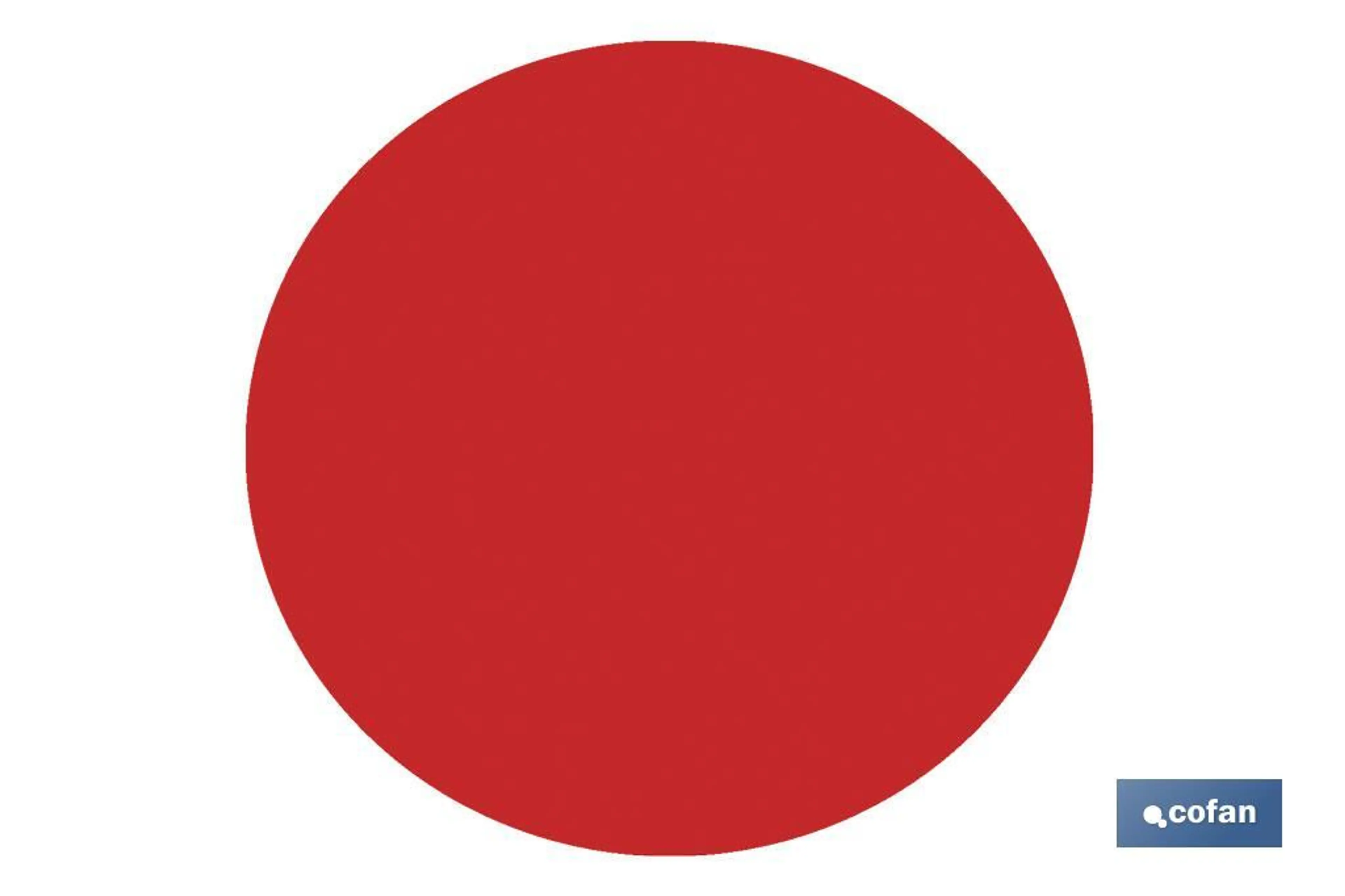 CIRCULO ADHESIVO ROJO 150 MM PARA C
