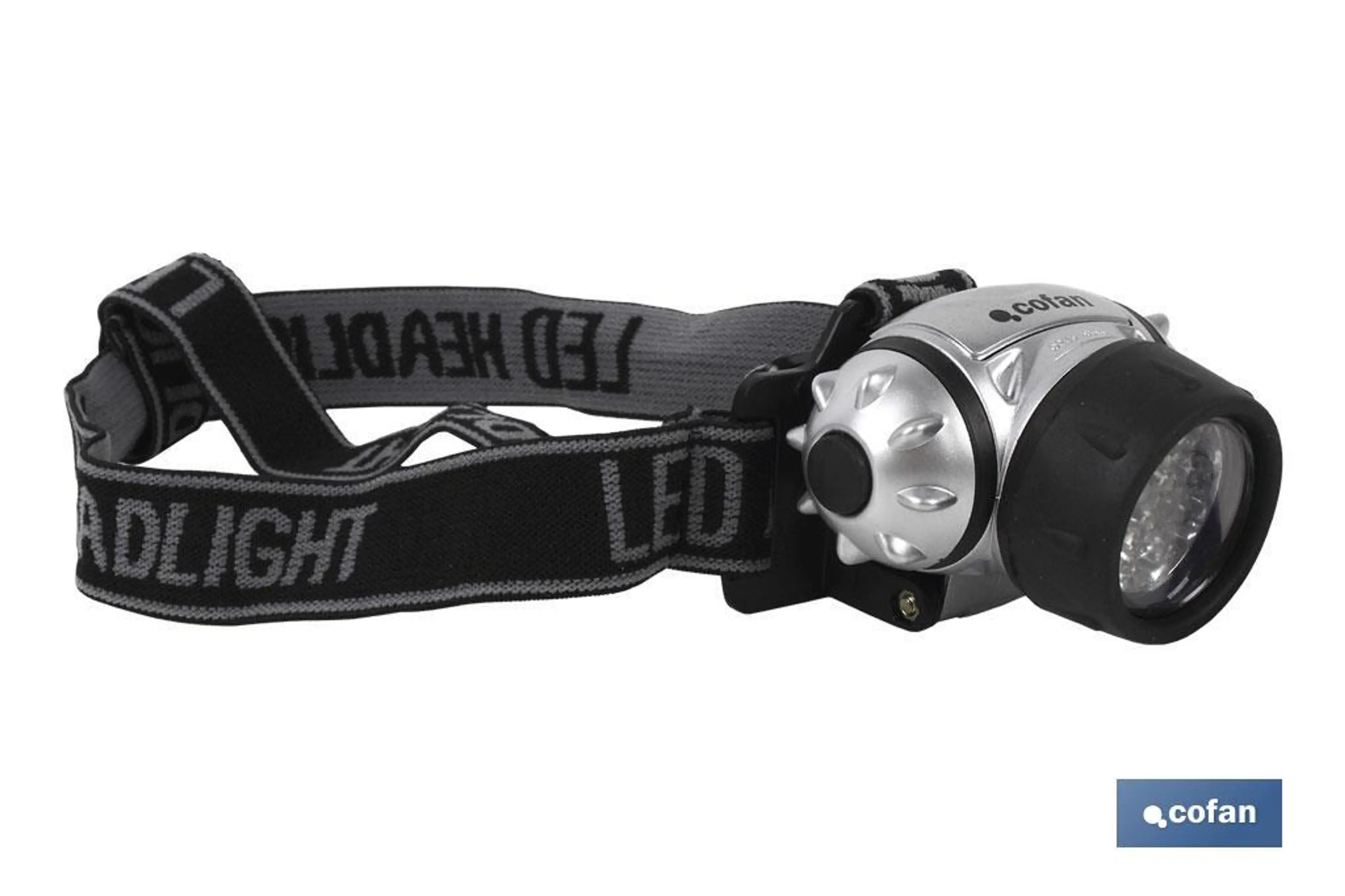 LINTERNA 19 LED CABEZA 3W 3 FUNCION