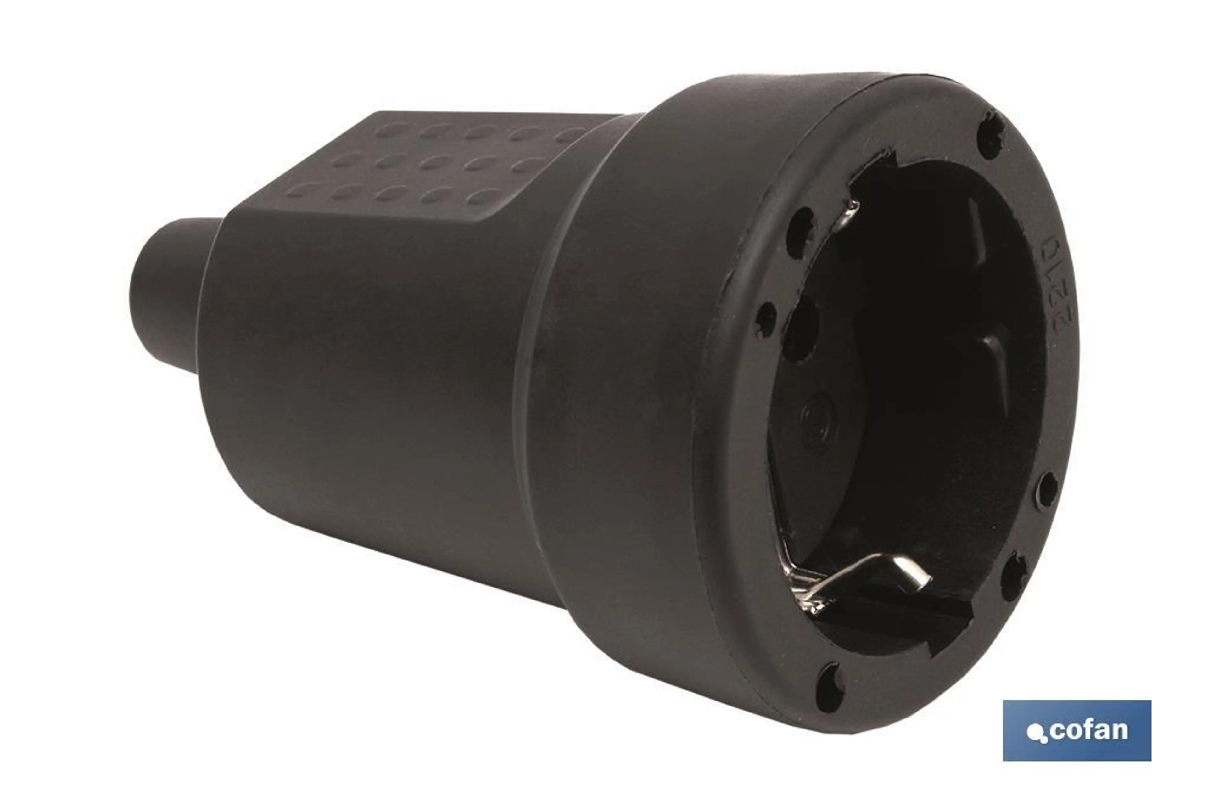 BASE ENCHUFE AEREA GOMA NEGRA (16A-
