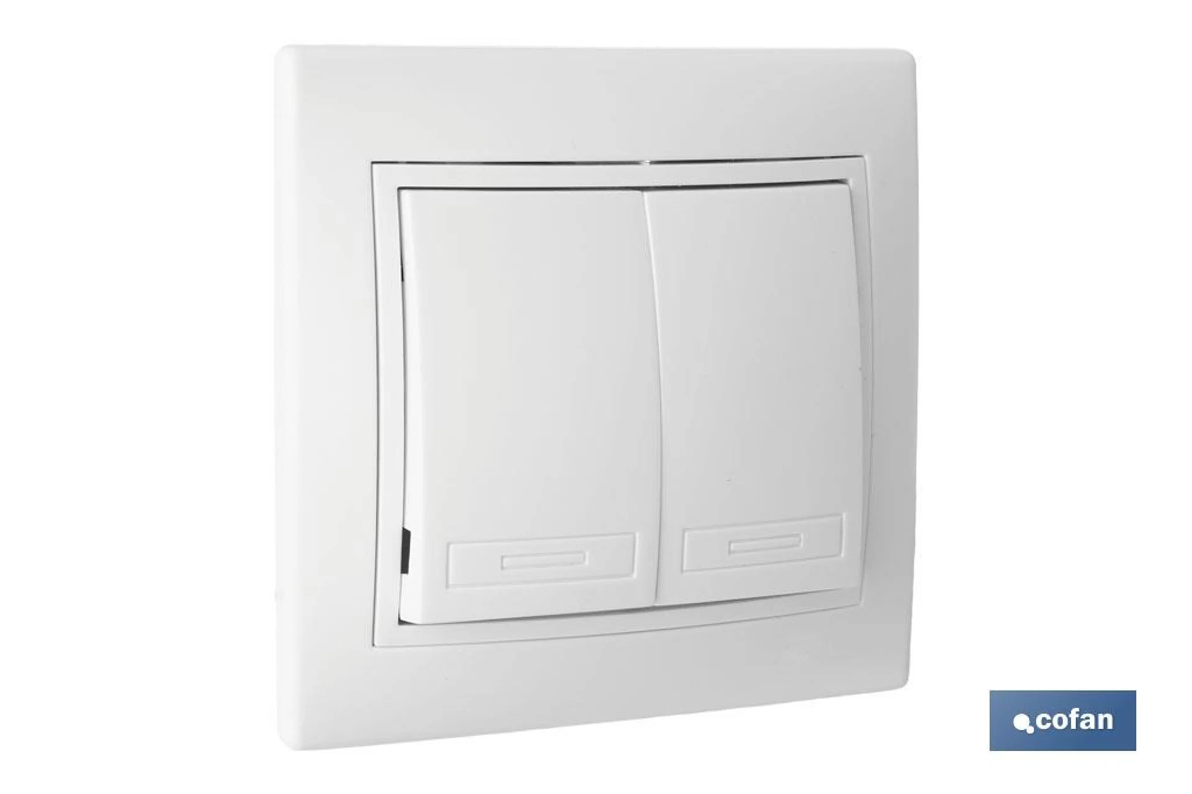DOBLE INTERRUPTOR-CONMUTADOR EMPOTR