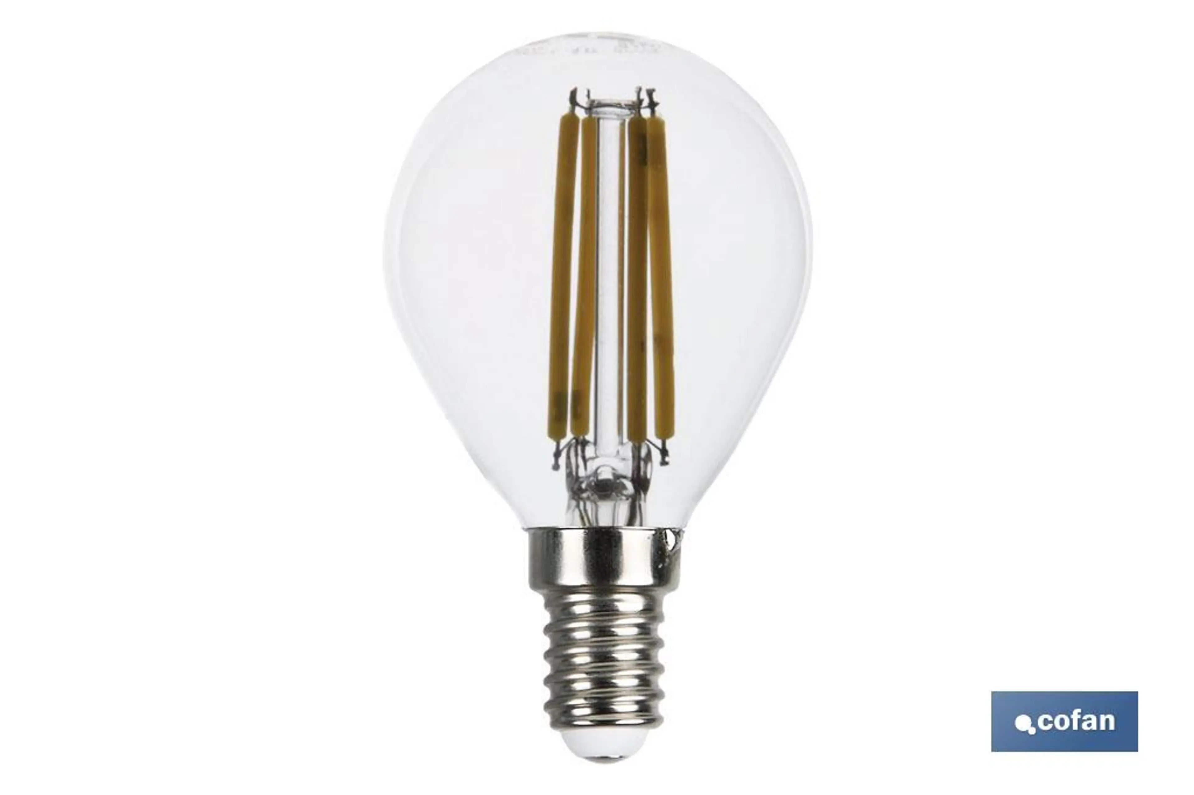 BOMBILLA LED ESFERICA FILAMENTO E14