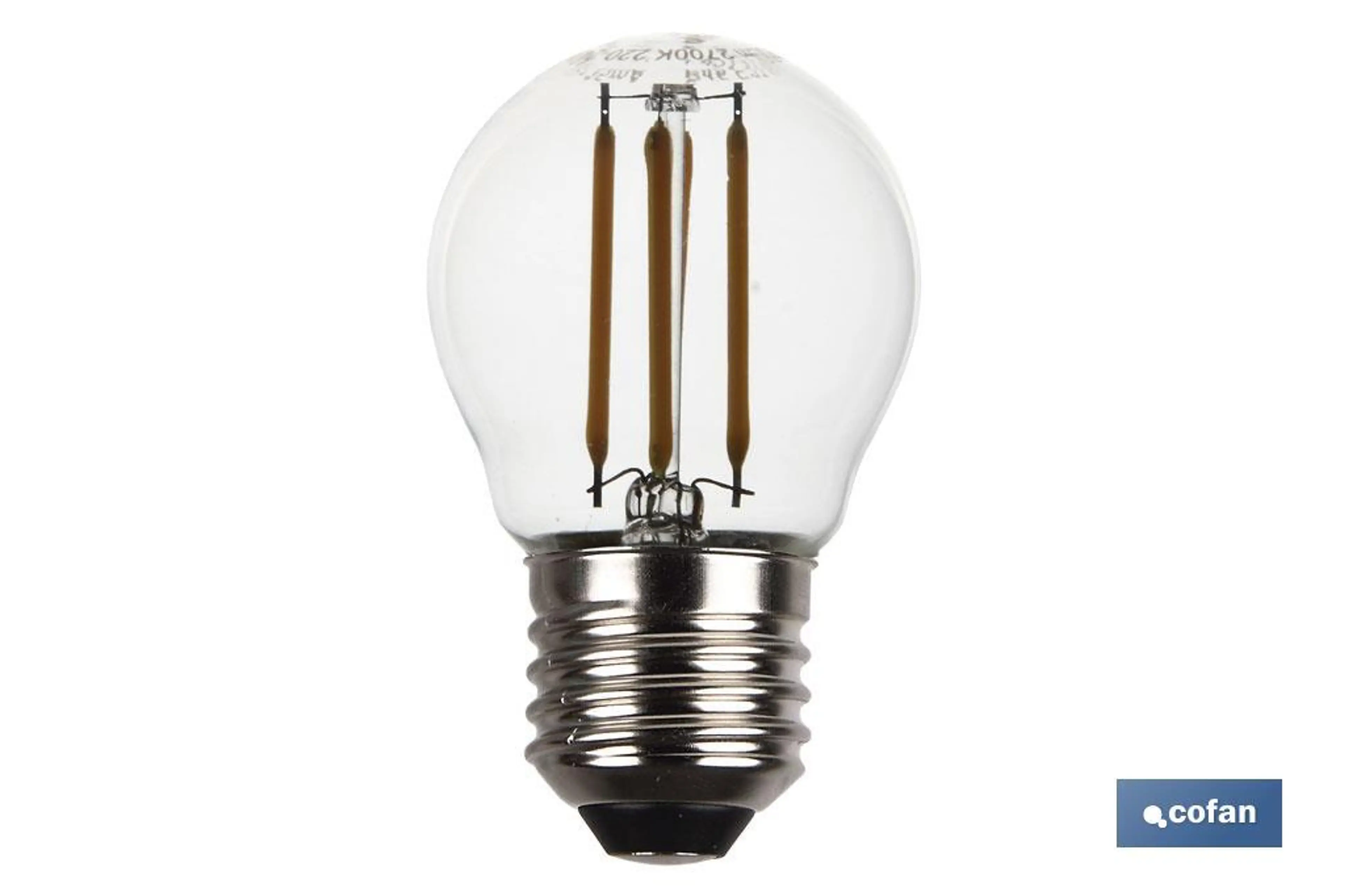 BOMBILLA LED ESFERICA FILAMENTO E27