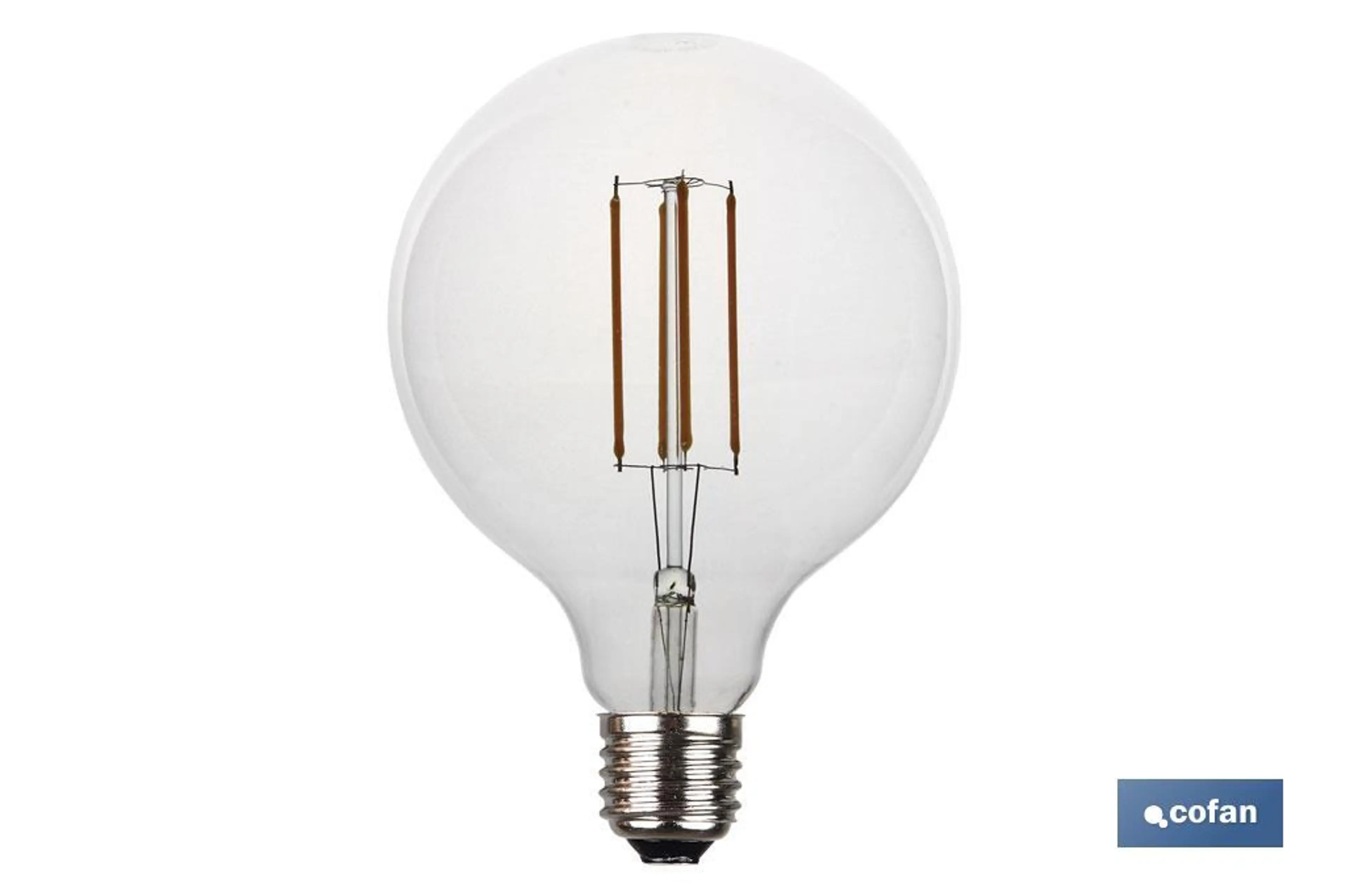 BOMBILLA LED GLOBO CLARO E27 4W 380