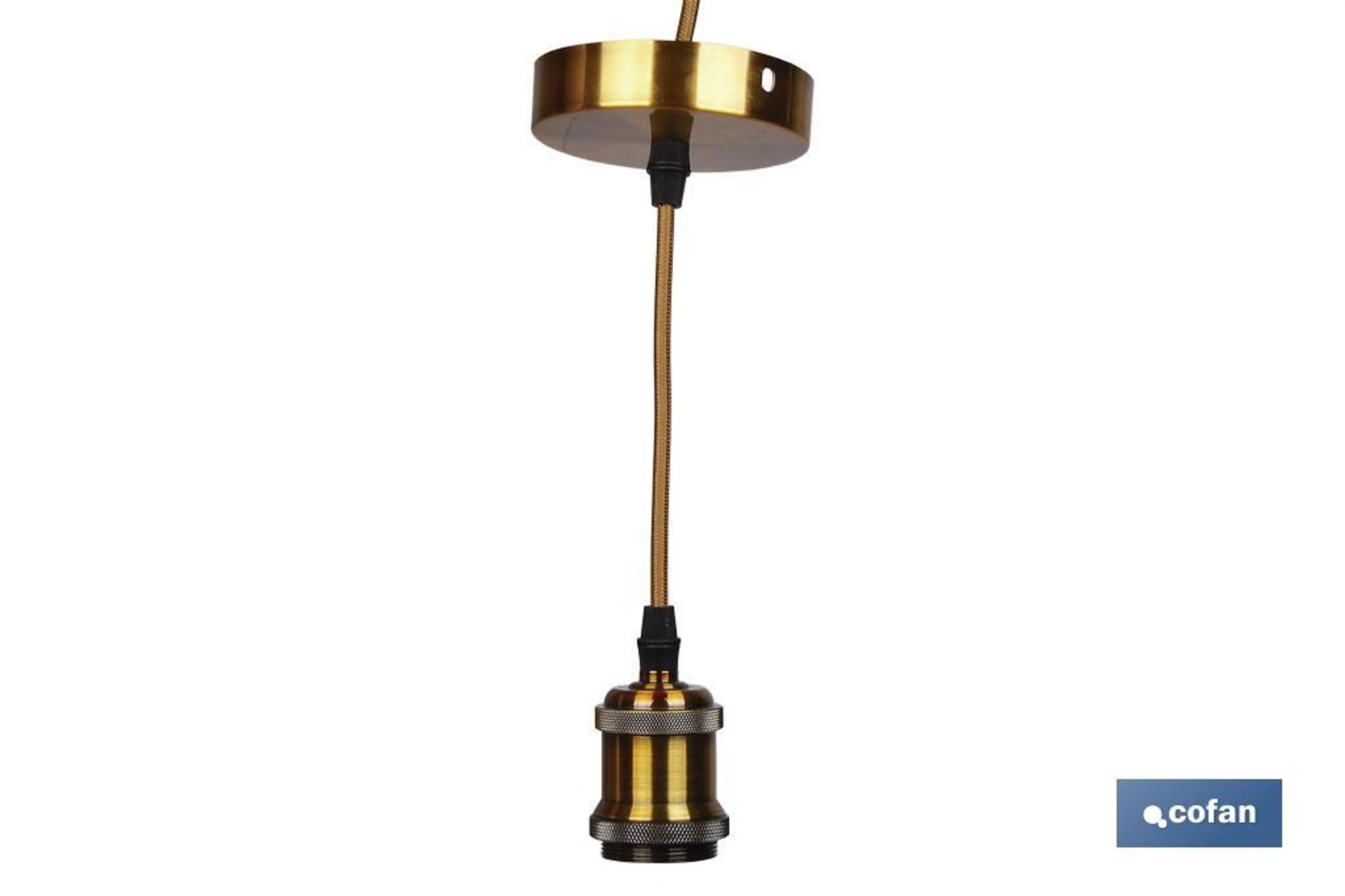PORTALAMPARAS (CABLE+ROSETÓN)  ORO 