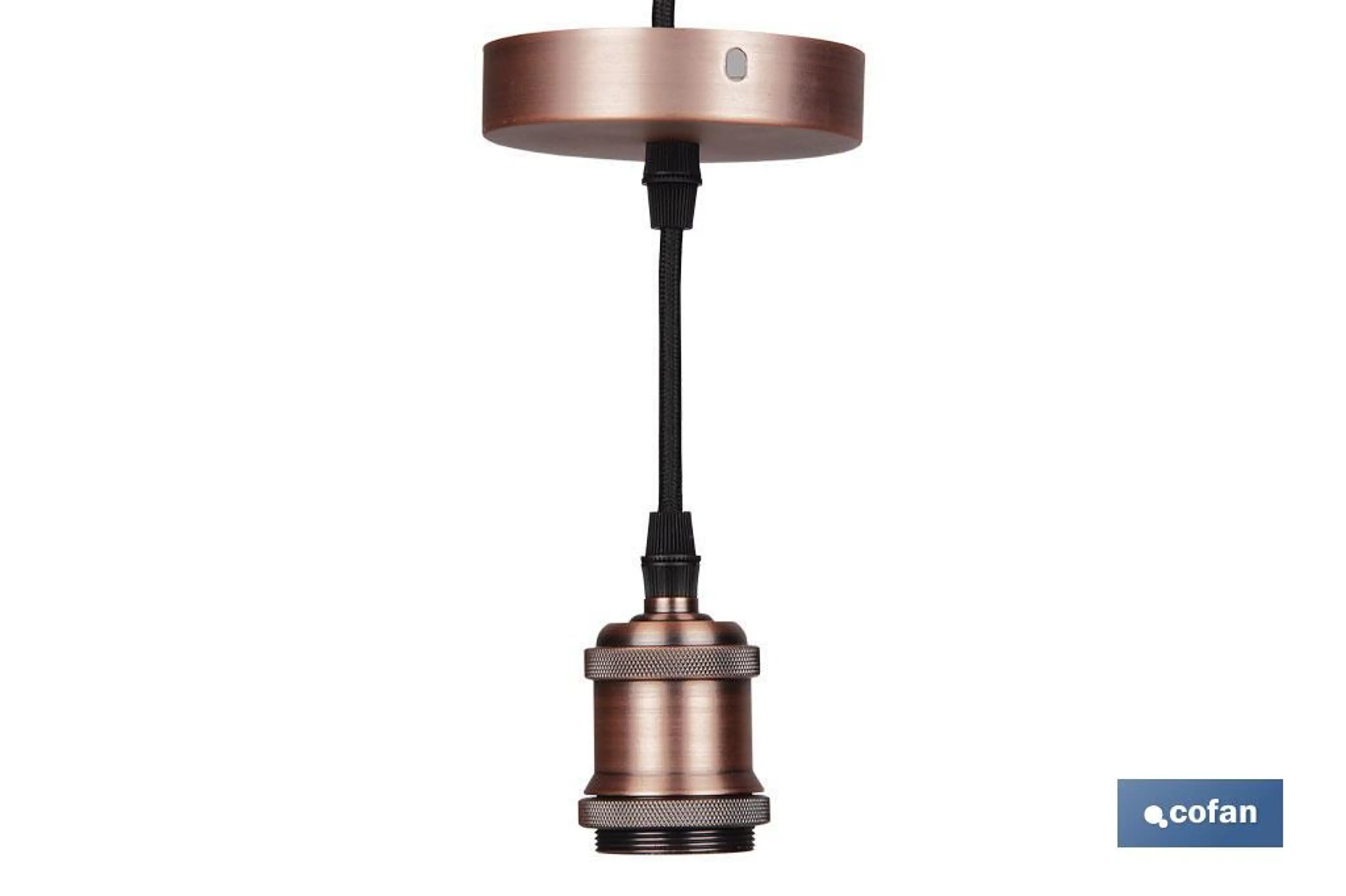 PORTALAMPARAS (CABLE+ROSETÓN)  ORO 