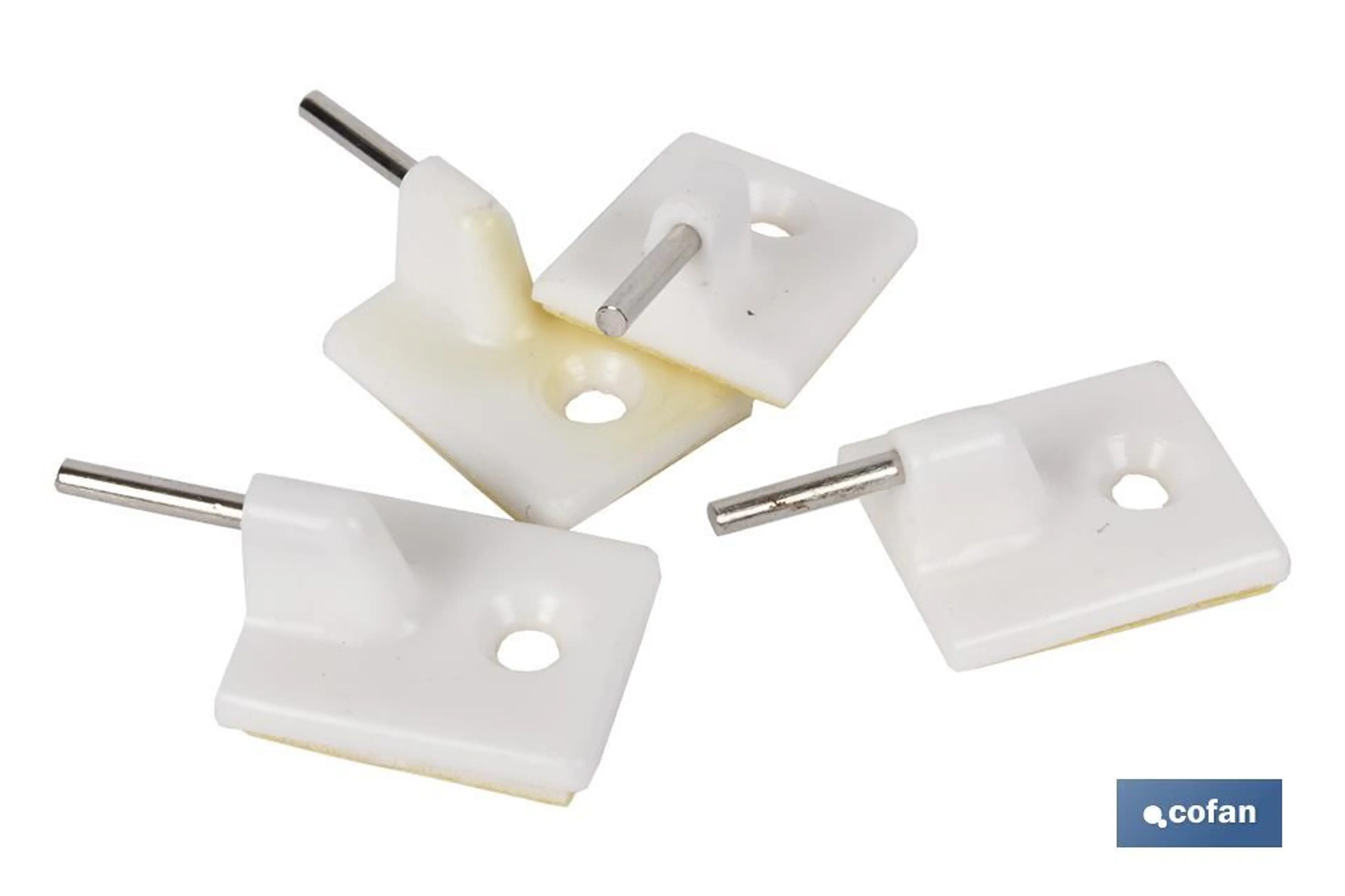 BL 4 UDS SOPORTE CORTINAS BLANCO