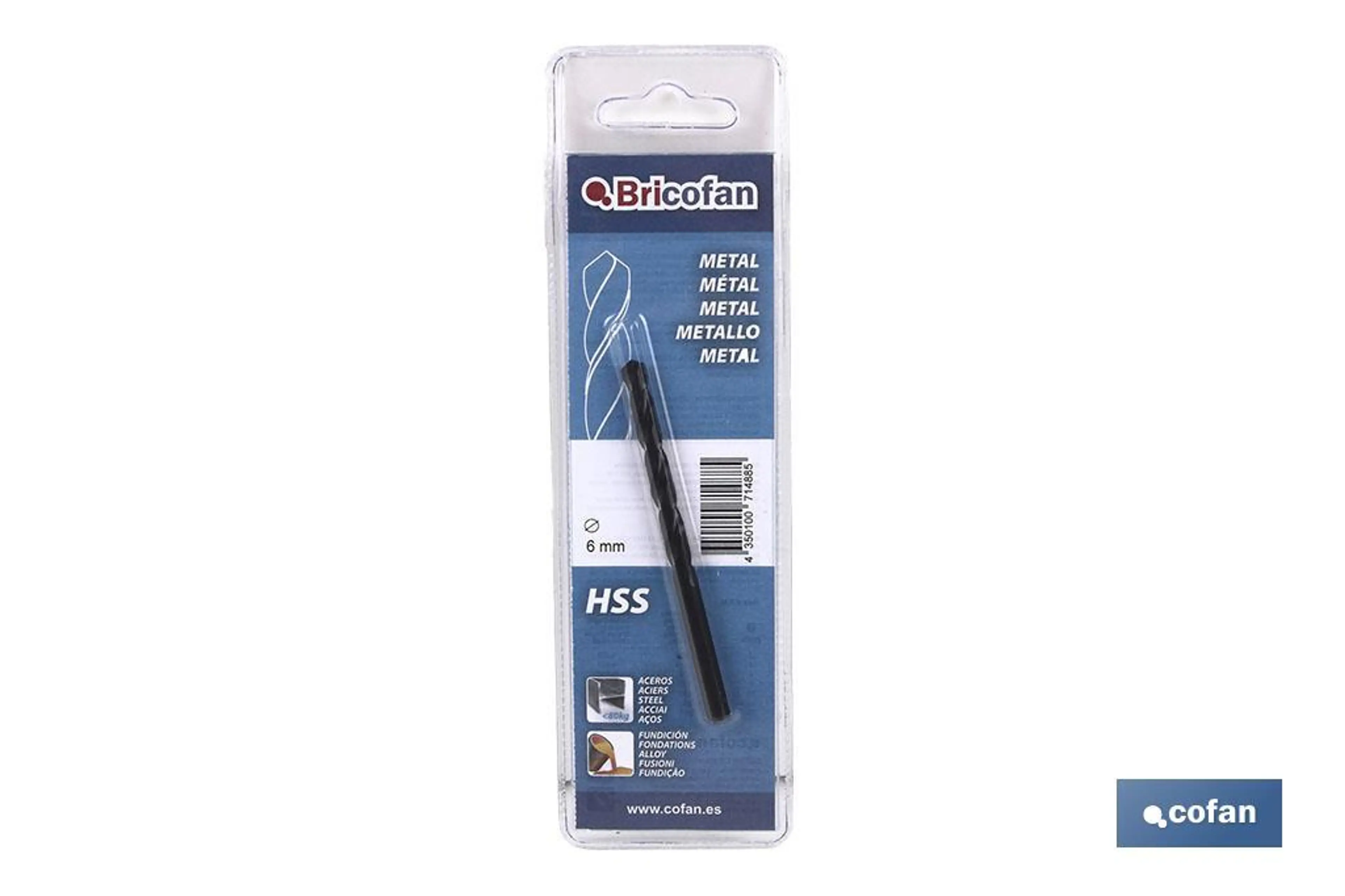 BL 1 UDS HSS DIN338N BRICOFAN 7 MM