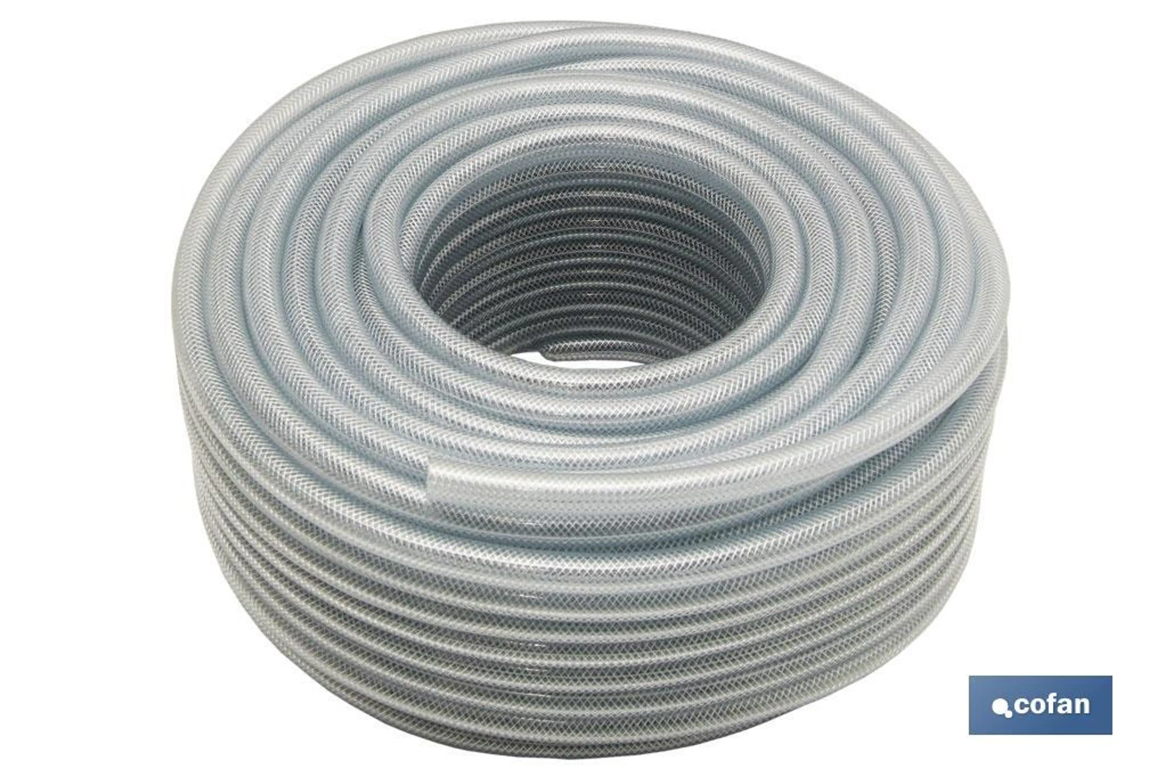 MANGUERA PVC CRISTAL C/REFUERZO 15X