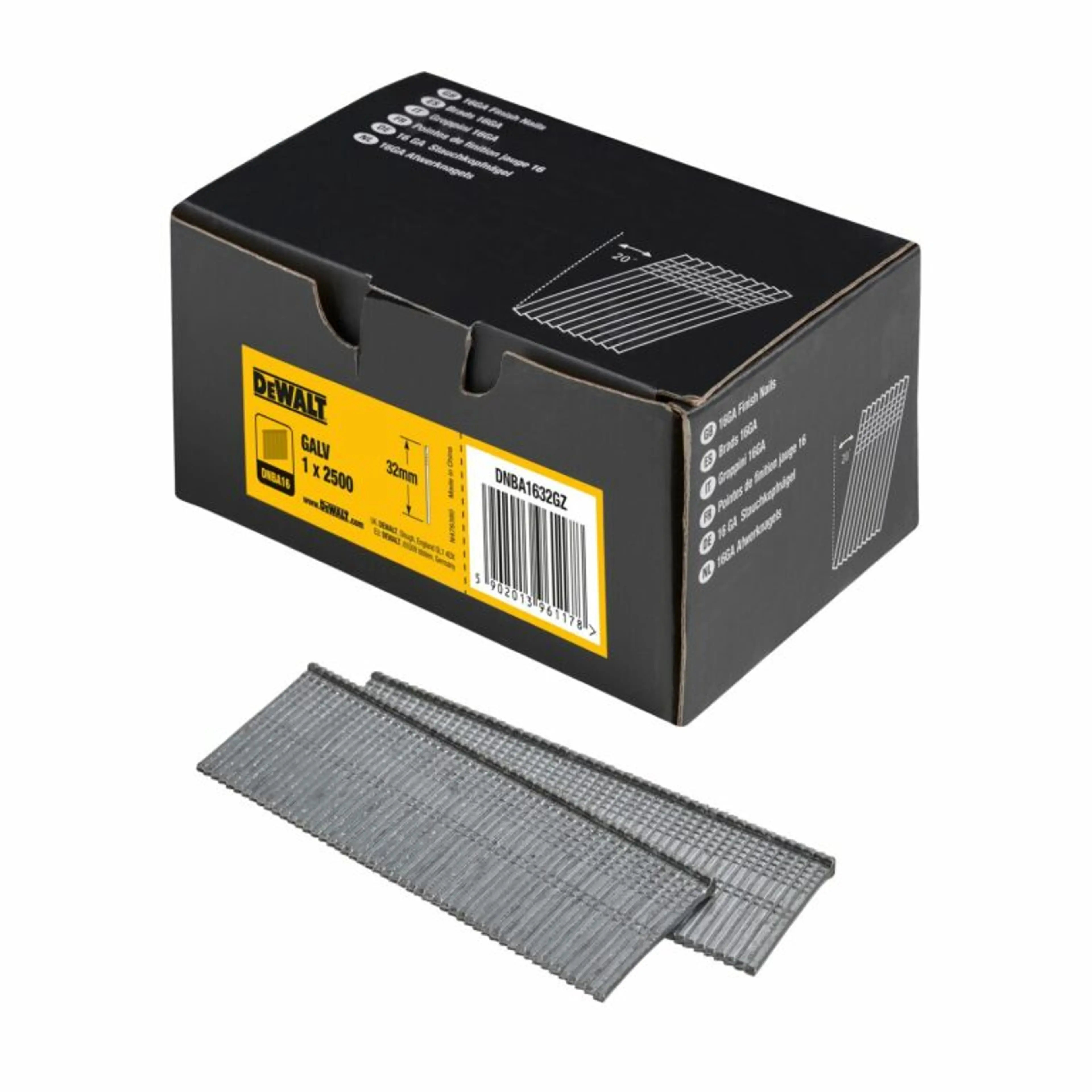 DEWALT CAJA CLAVOS 1.6MM 32MM 2500U