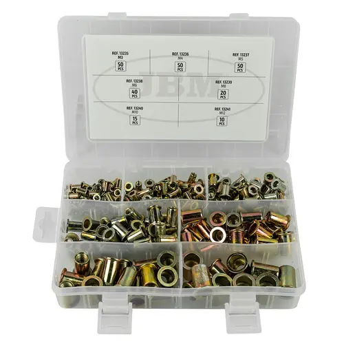 ESTUCHE DE REMACHES TUERCA 235PCS