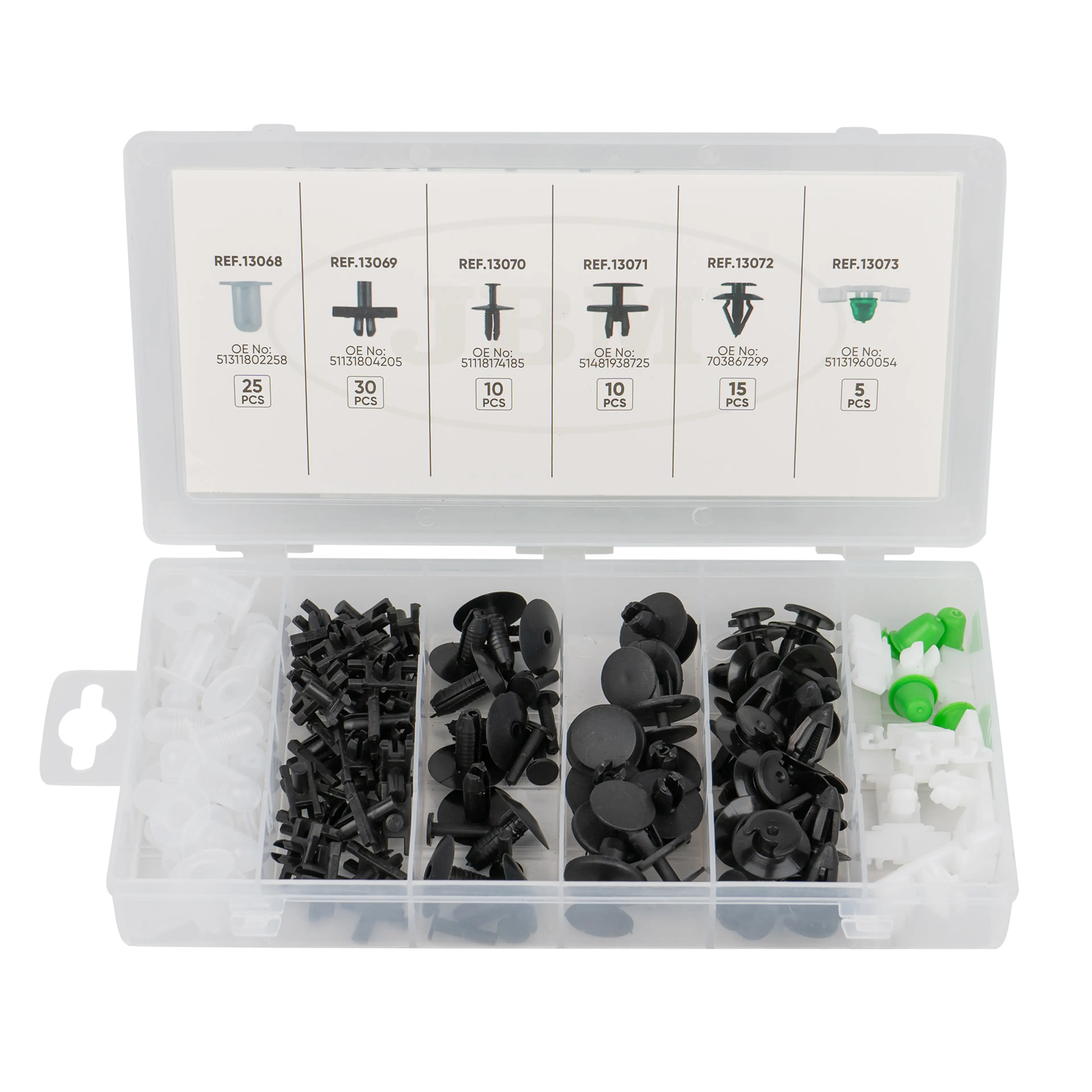 ESTUCHE DE CLIPS PLÁSTICOS BMW 95PC