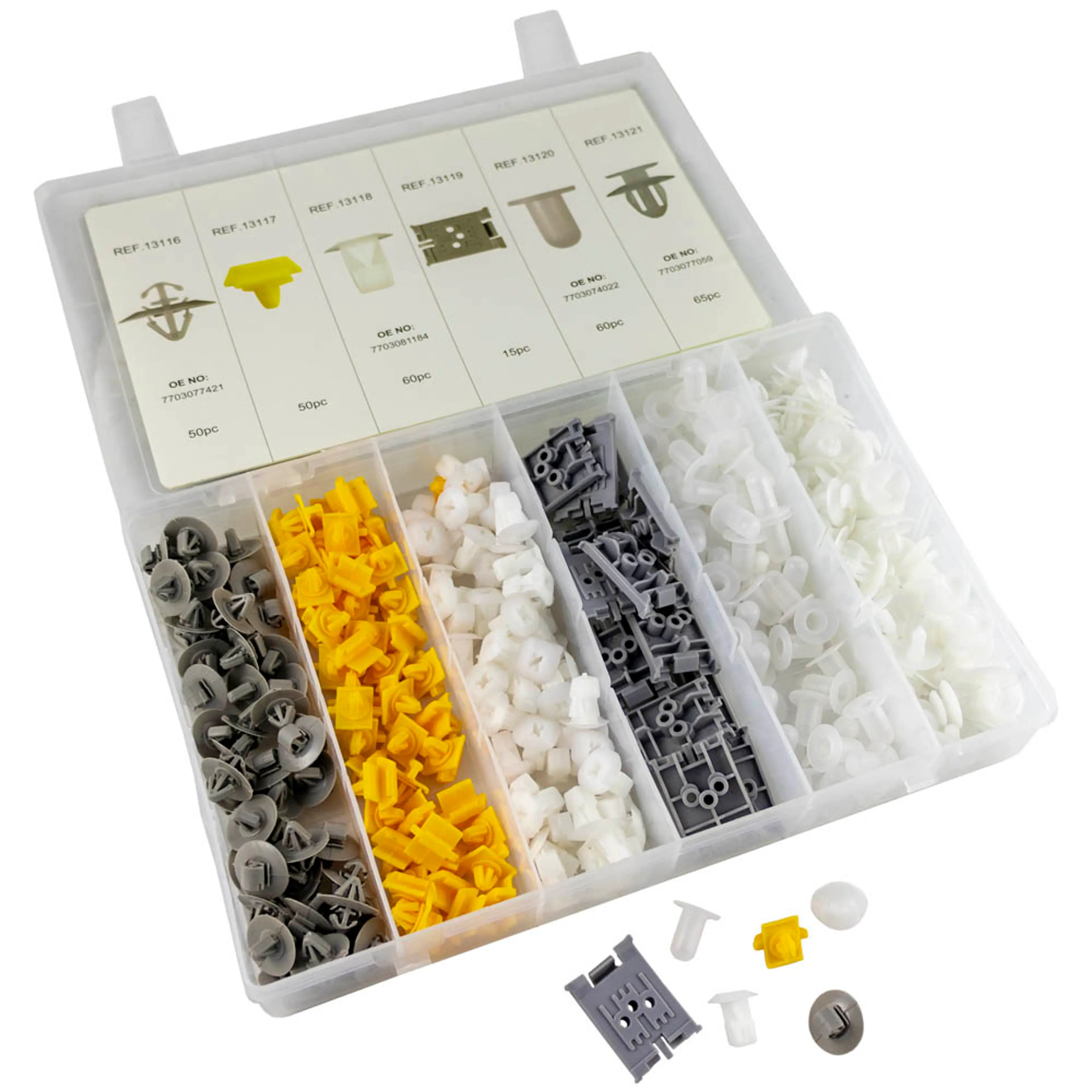 ESTUCHE DE CLIPS PLÁSTICOS RENAULT 