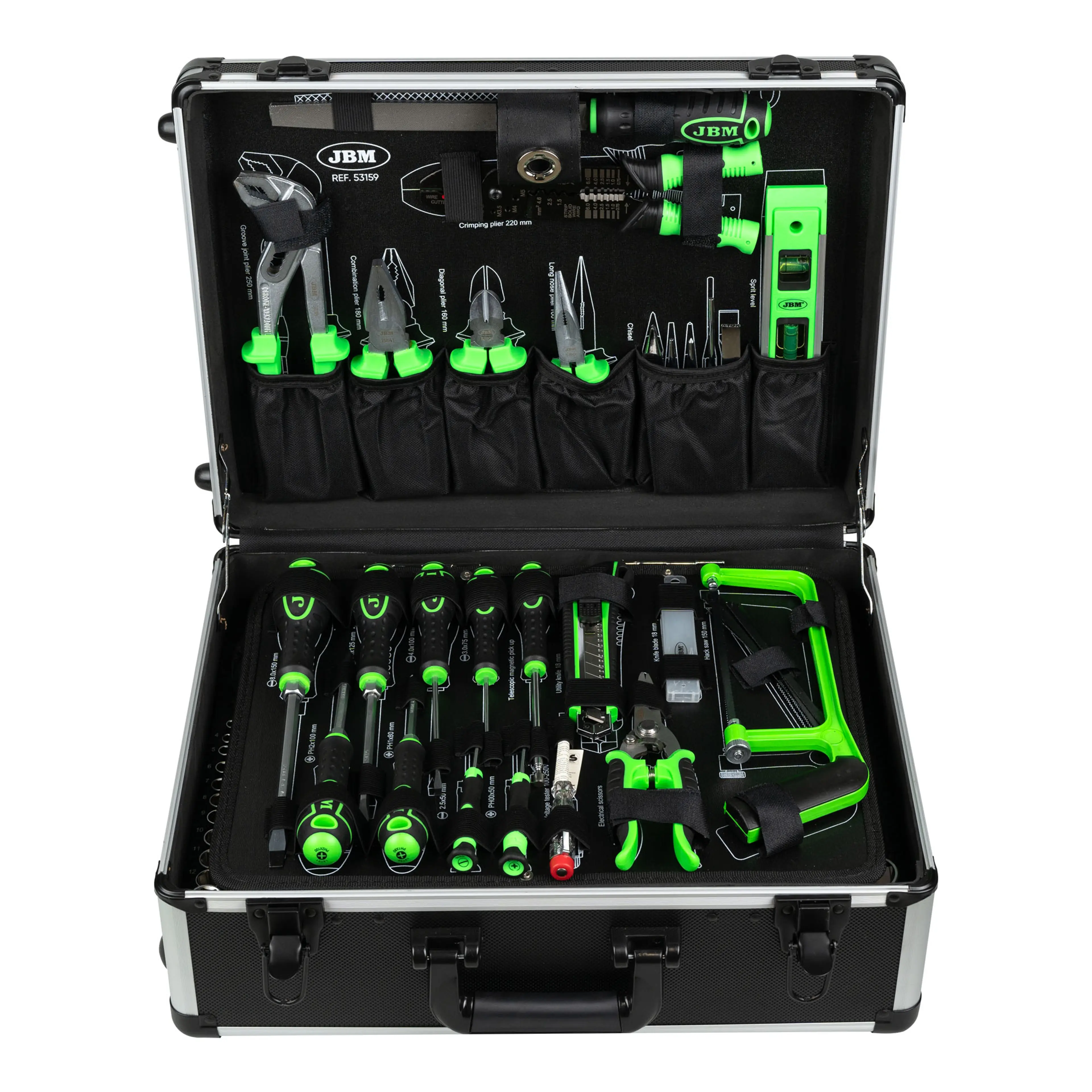 MALETÍN DE ALUMINIO DE 159 PIEZAS D