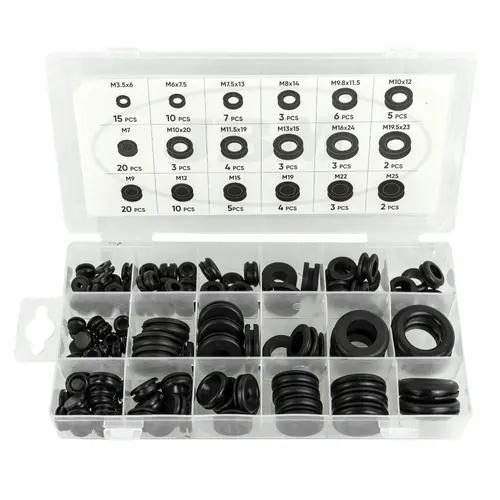 ESTUCHE DE PASACABLES DE GOMA 125PC