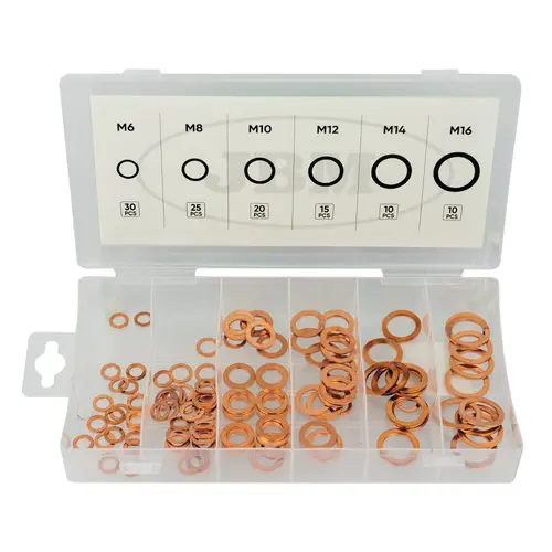 ESTUCHE DE ARANDELAS DE COBRE 110PC