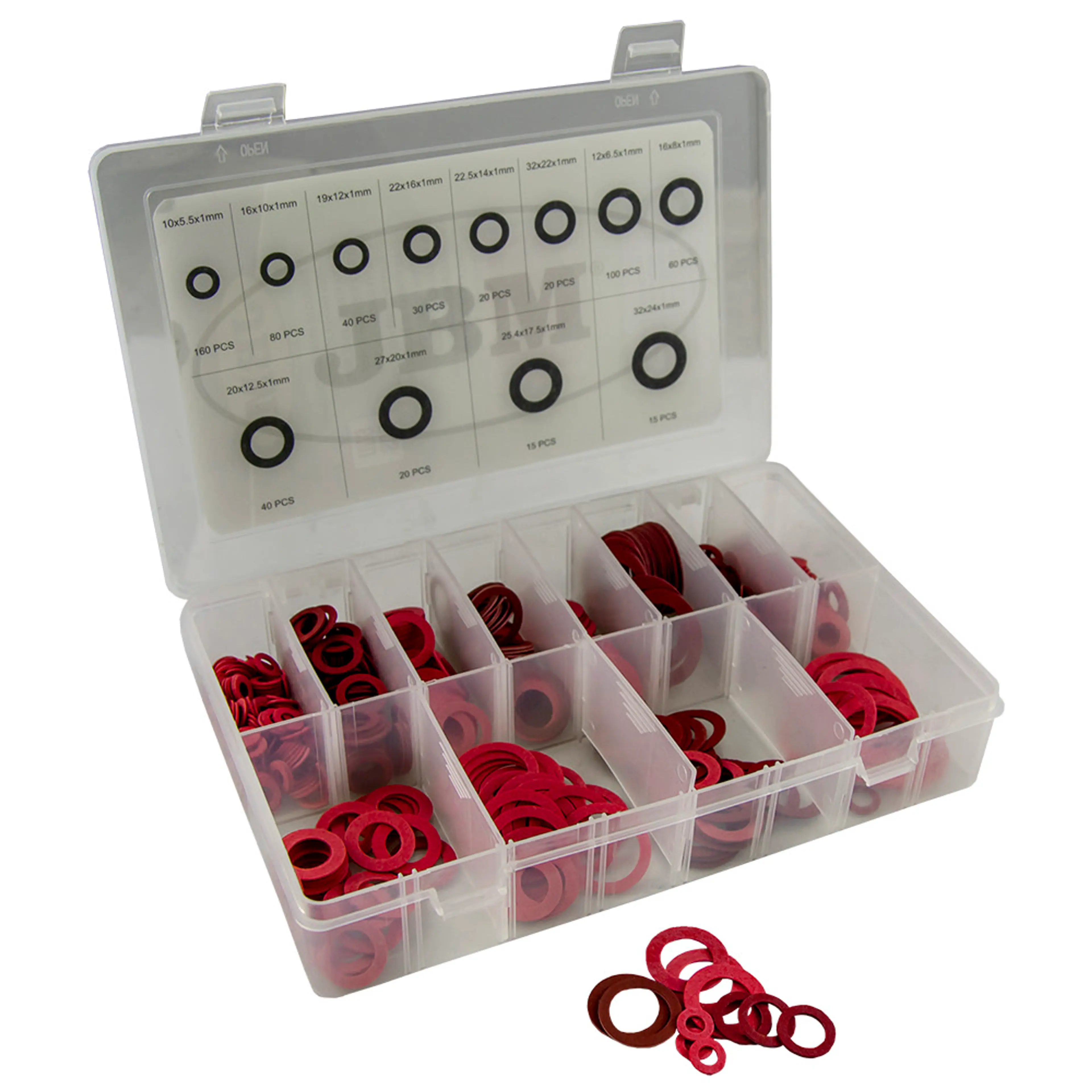 SURTIDO DE ARANDELAS DE FIBRA 600PC