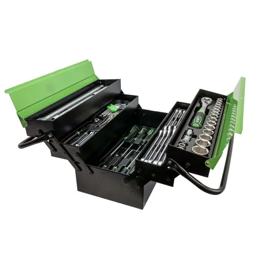 CAJA METÁLICA DE 63 PIEZAS DE HERRA
