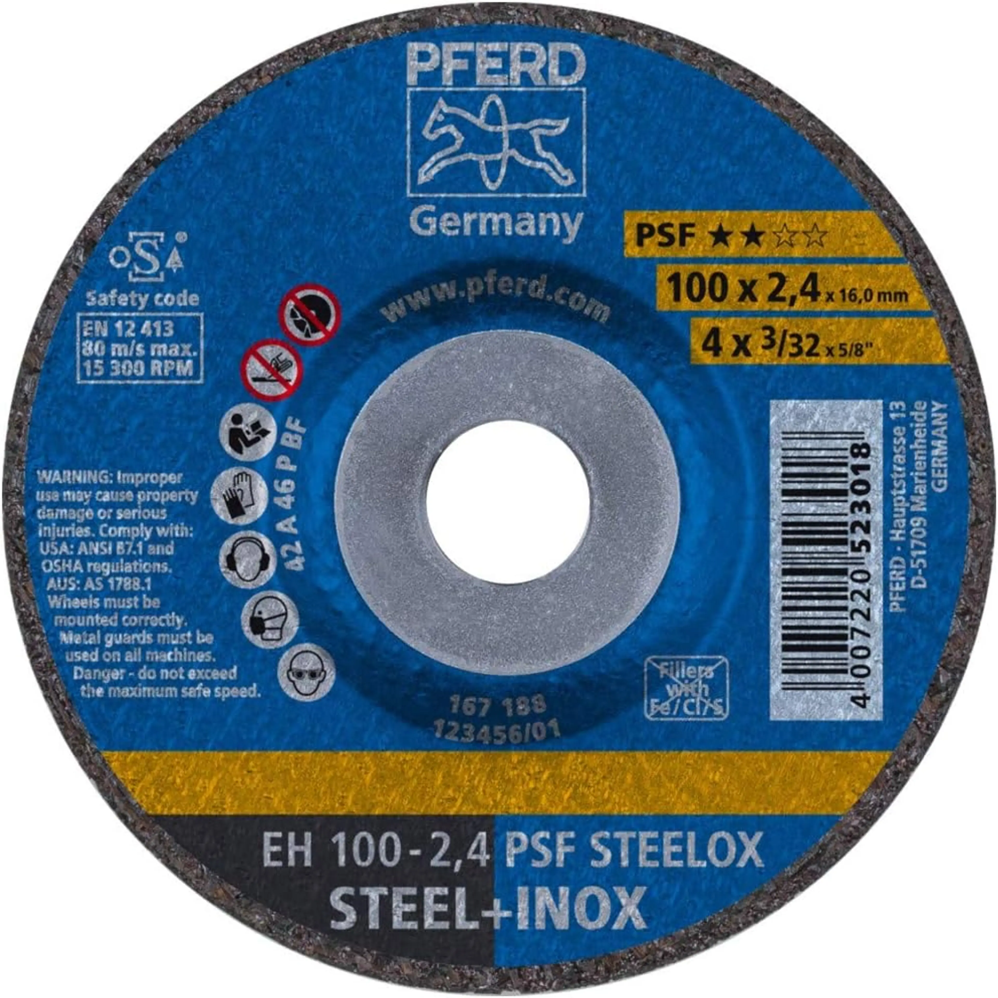 DISCO DESBASTE E 180-7 PSF STEELOX